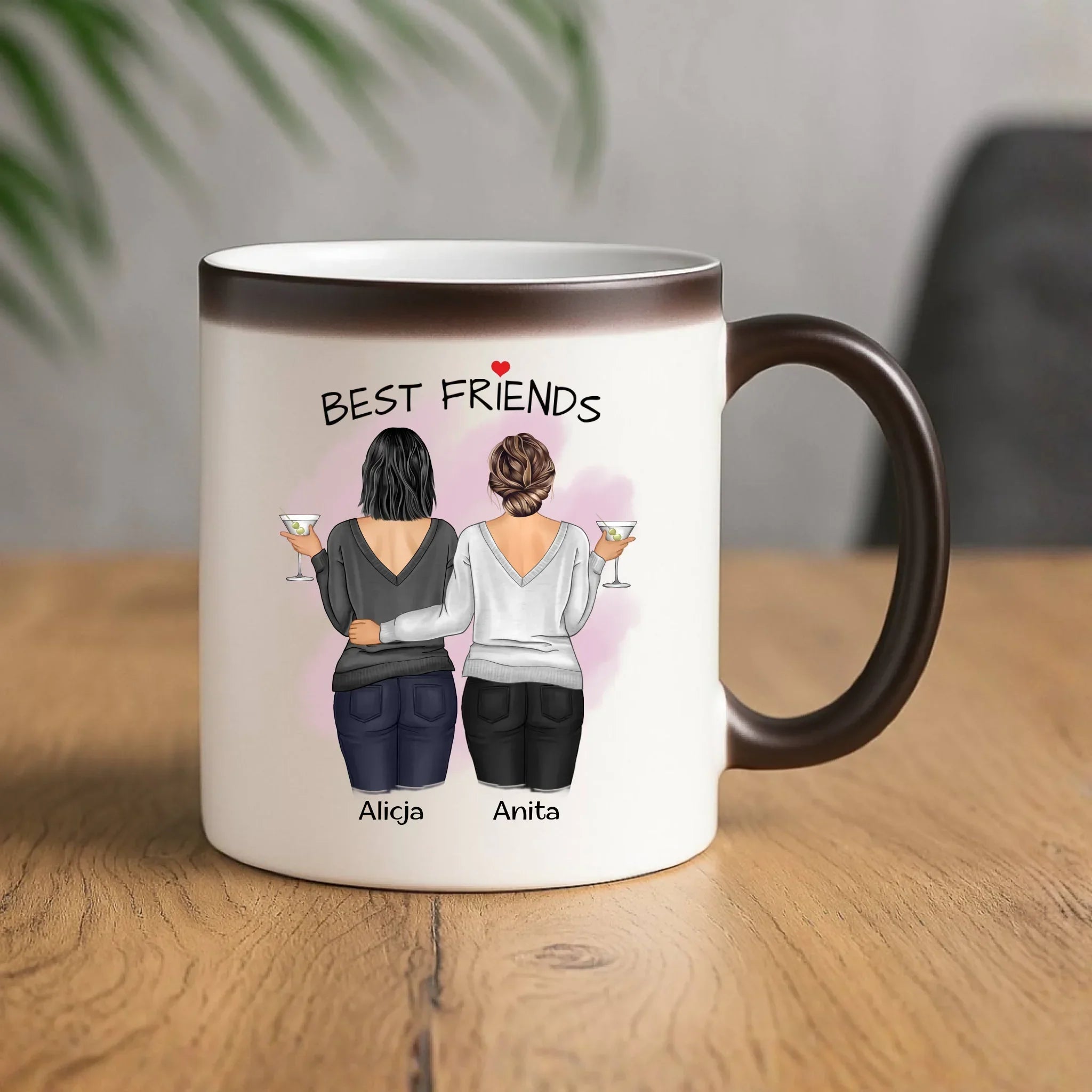 Kubek magiczny - prezent dla przyjaciółki - Best Friends - personalizowane postacie 2-4 osoby PR03 - StoryCups.pl