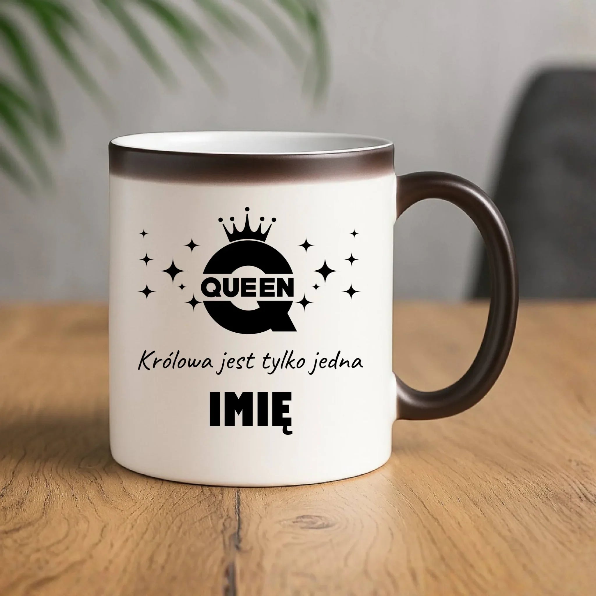 Kubek magiczny dla niej - Queen Królowa jest tylko jedna - personalizowany W40 - StoryCups.pl