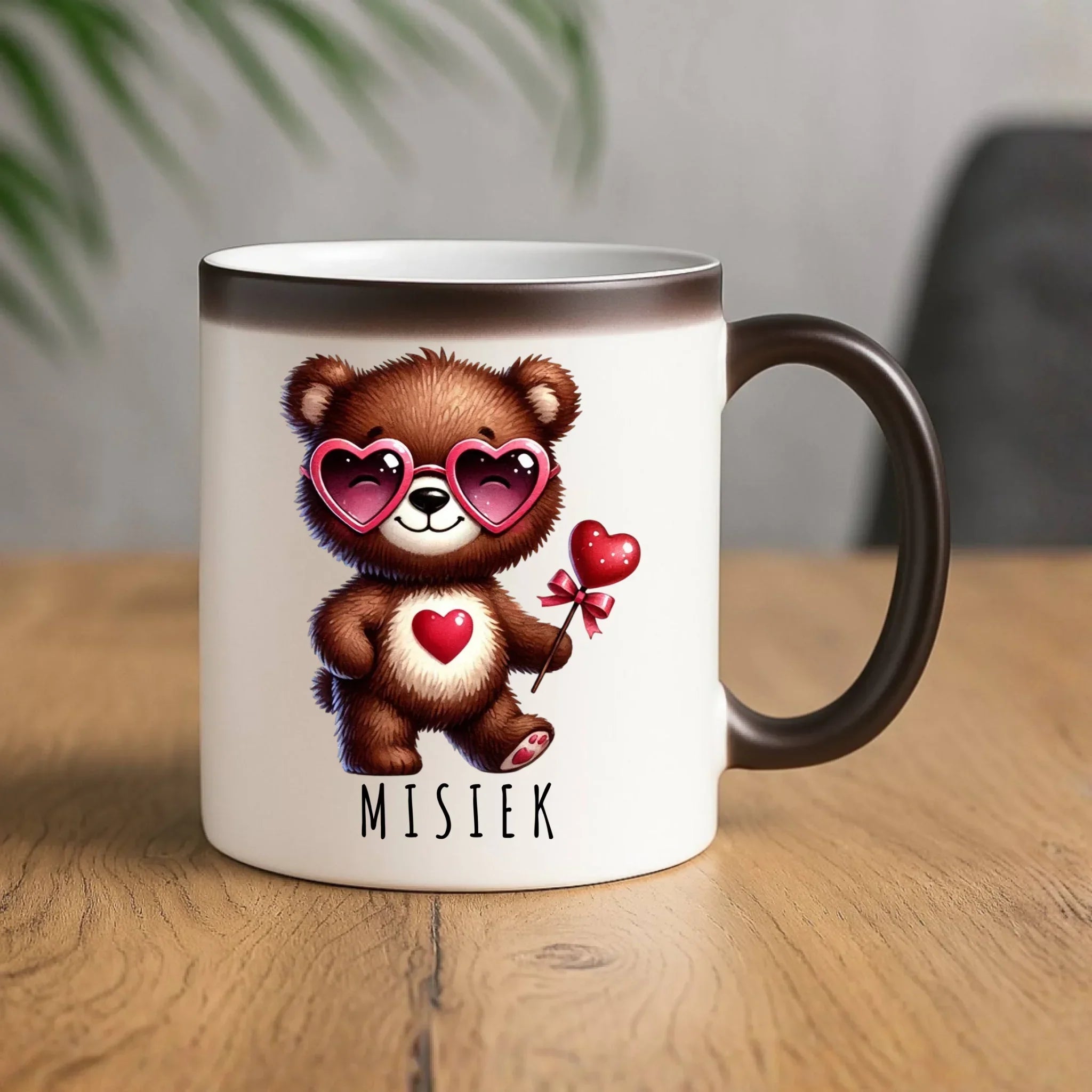 Kubek magiczny - Misiek z sercem W34 - StoryCups.pl