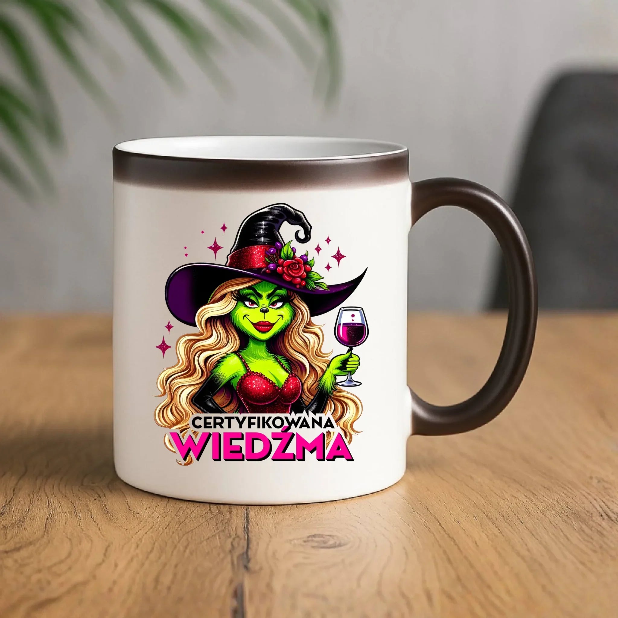 Kubek magiczny - Certyfikowana wiedźma - śmieszny HL13 - StoryCups.pl