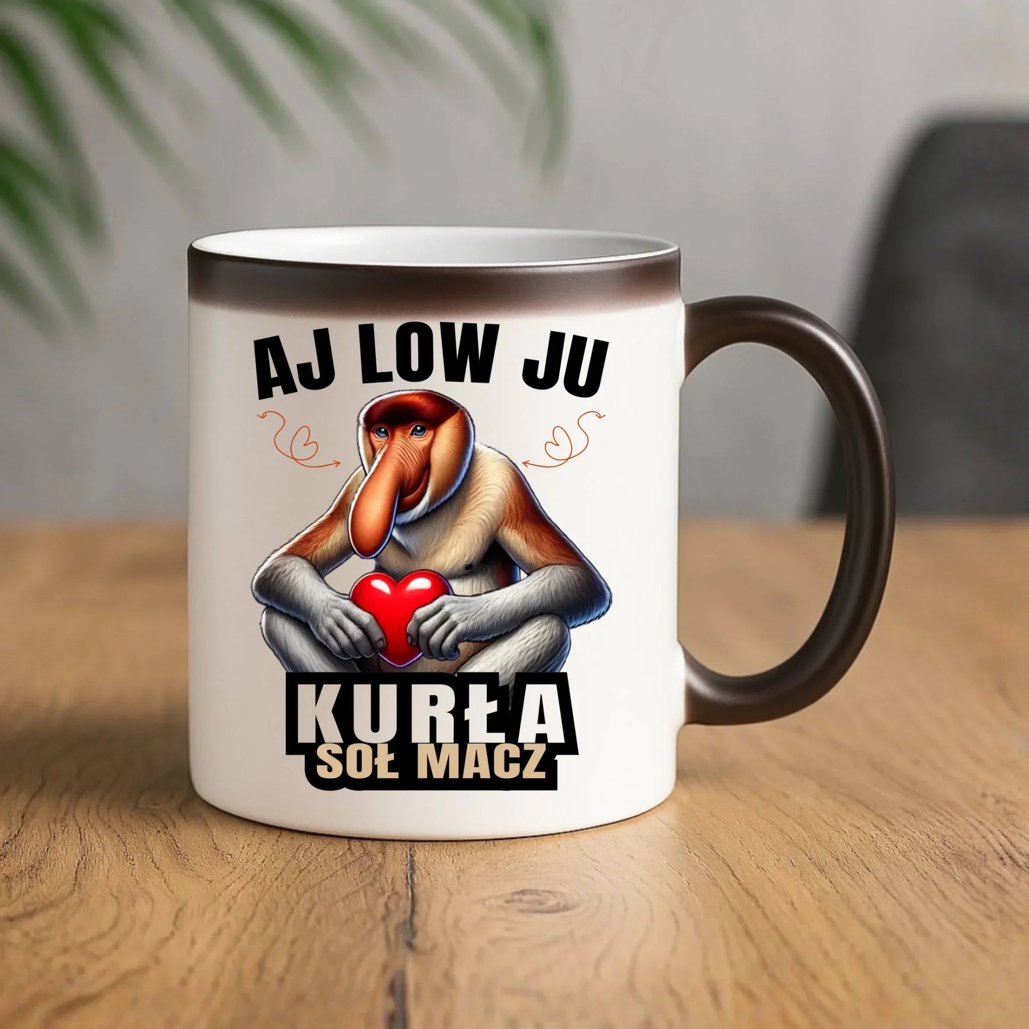 Kubek magiczny dla par - Janusz nosacz - Aj low ju kurła W26 - StoryCups.pl