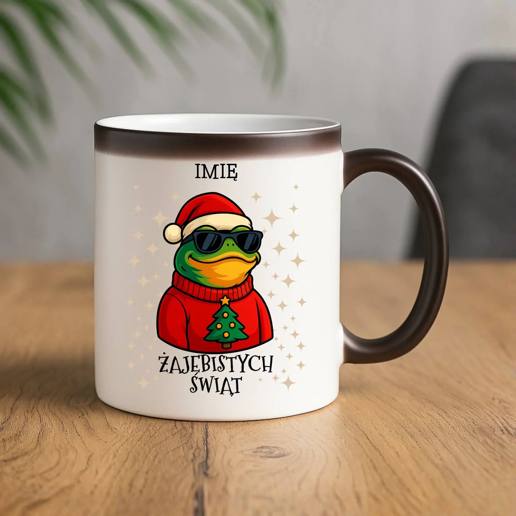 Kubek magiczny świąteczny - Żajebistych Świąt - personalizowany BN144 - StoryCups.pl