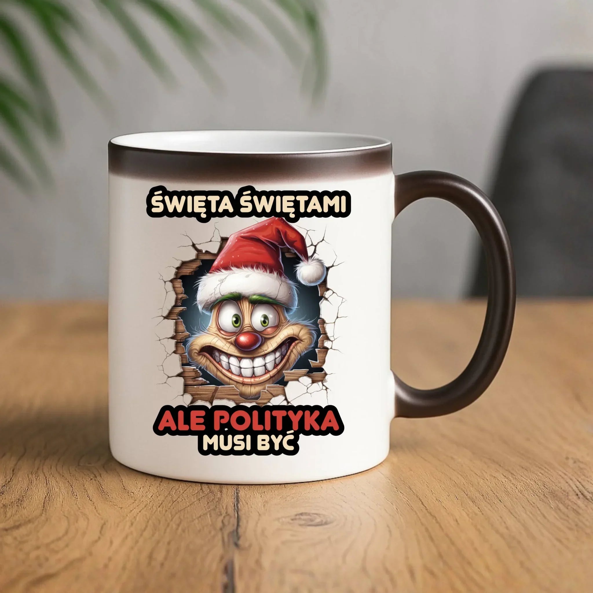 Kubek magiczny świąteczny - Święta świętami ale polityka musi być BN102 - StoryCups.pl