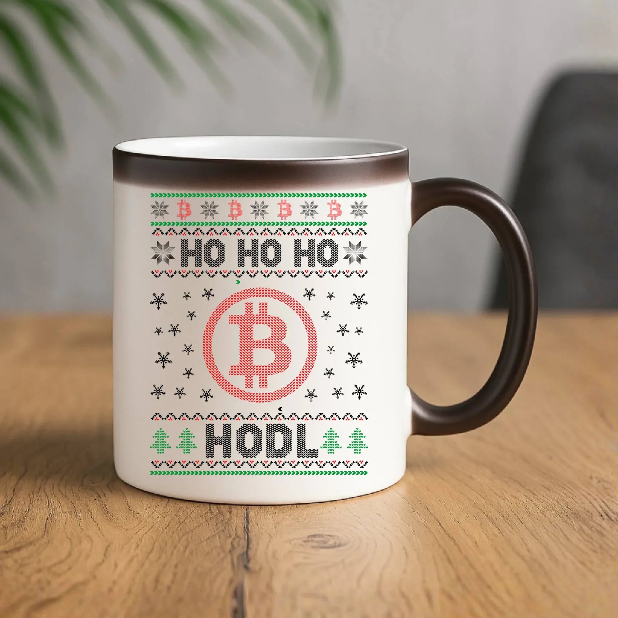 Kubek magiczny świąteczny - Bitcoin - Ho Ho hodl BN103 - StoryCups.pl