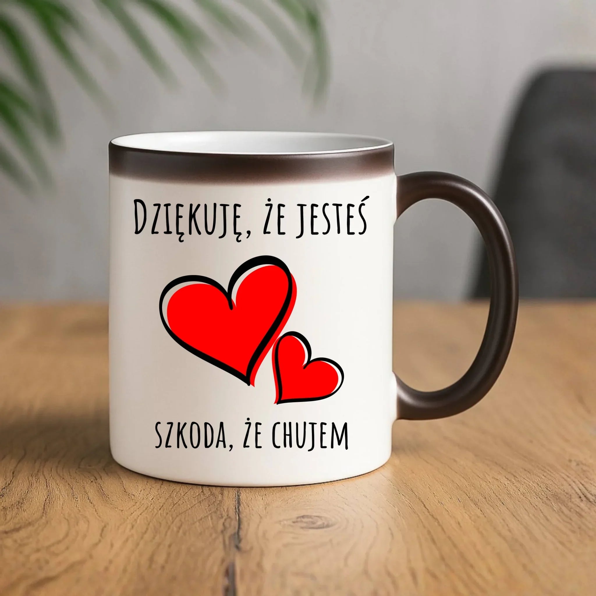 Kubek magiczny - Dziękuję, że jesteś szkoda, że ch#jem - bez cenzury DCH10 - StoryCups.pl