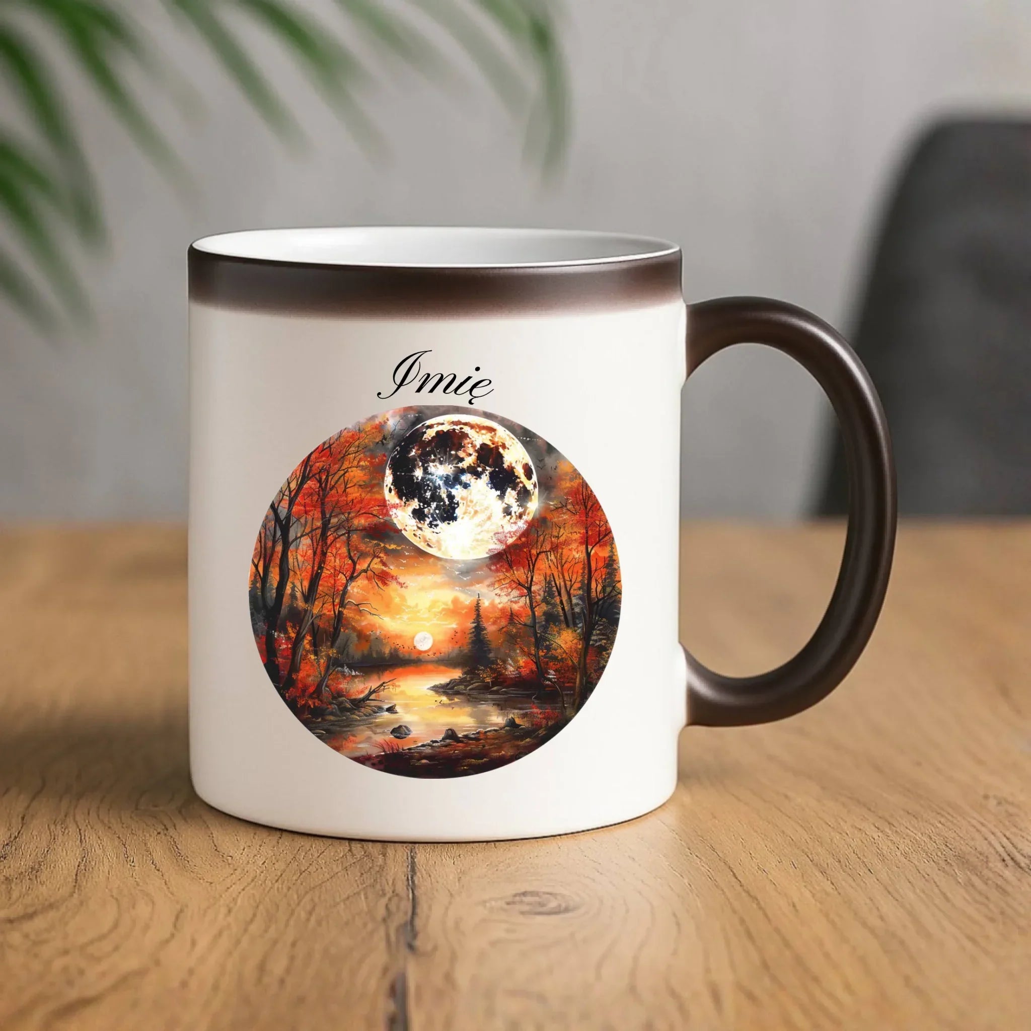 Kubek magiczny jesieniara - Pełnia księżyca - personalizowany JS10 - StoryCups.pl