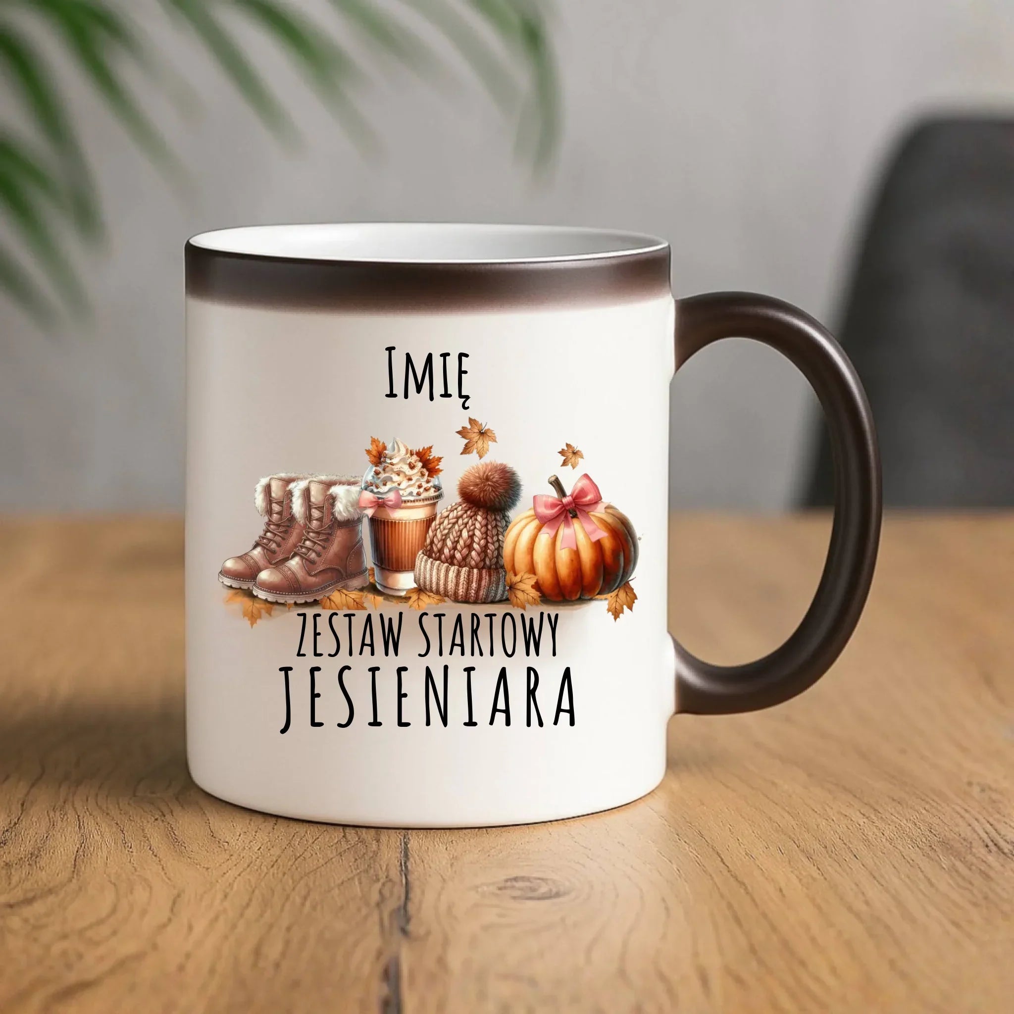 Kubek magiczny jesieniara – Zestaw startowy - personalizowany JS05 - StoryCups.pl