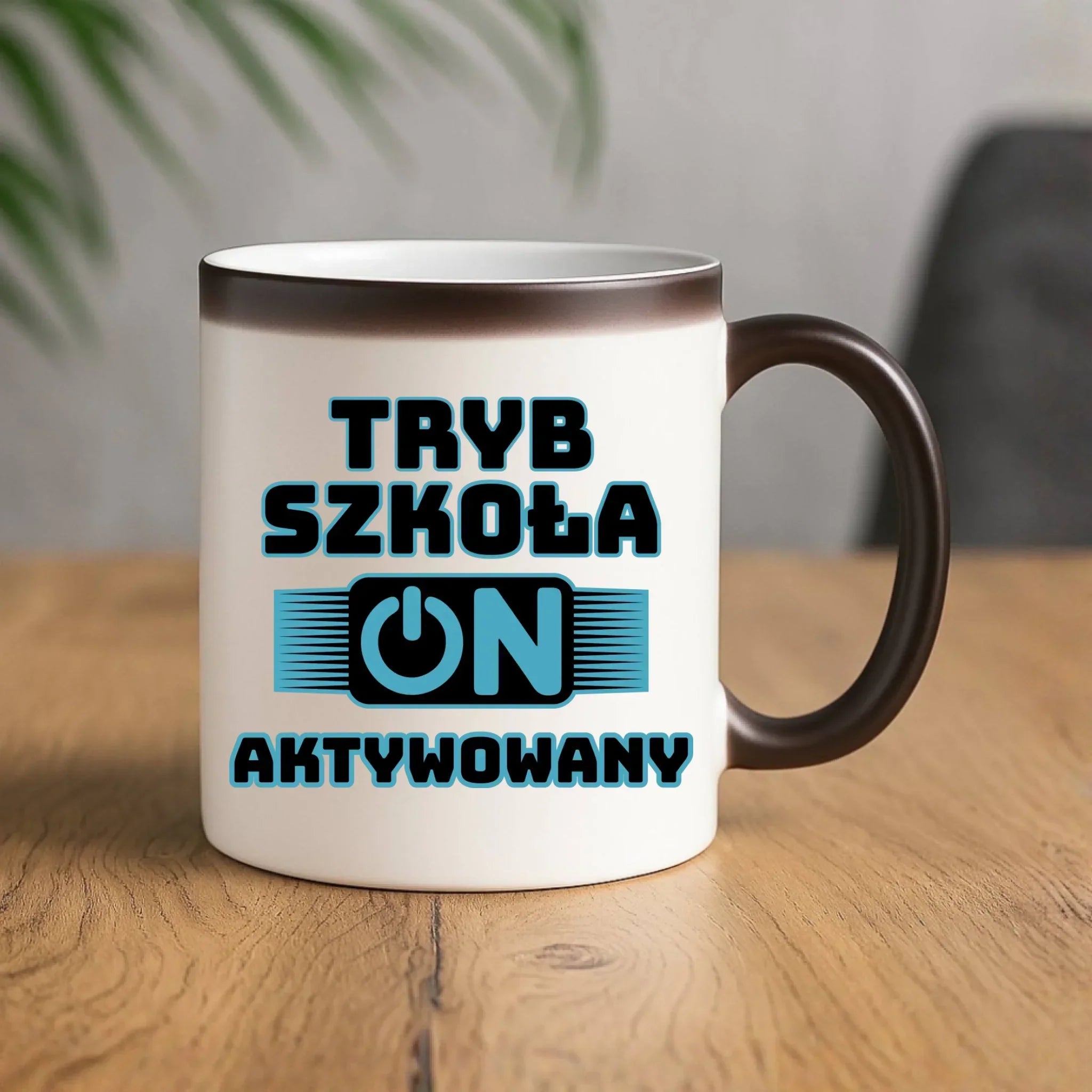Kubek magiczny szkolny Tryb szkoła aktywowany SZ11 - StoryCups.pl