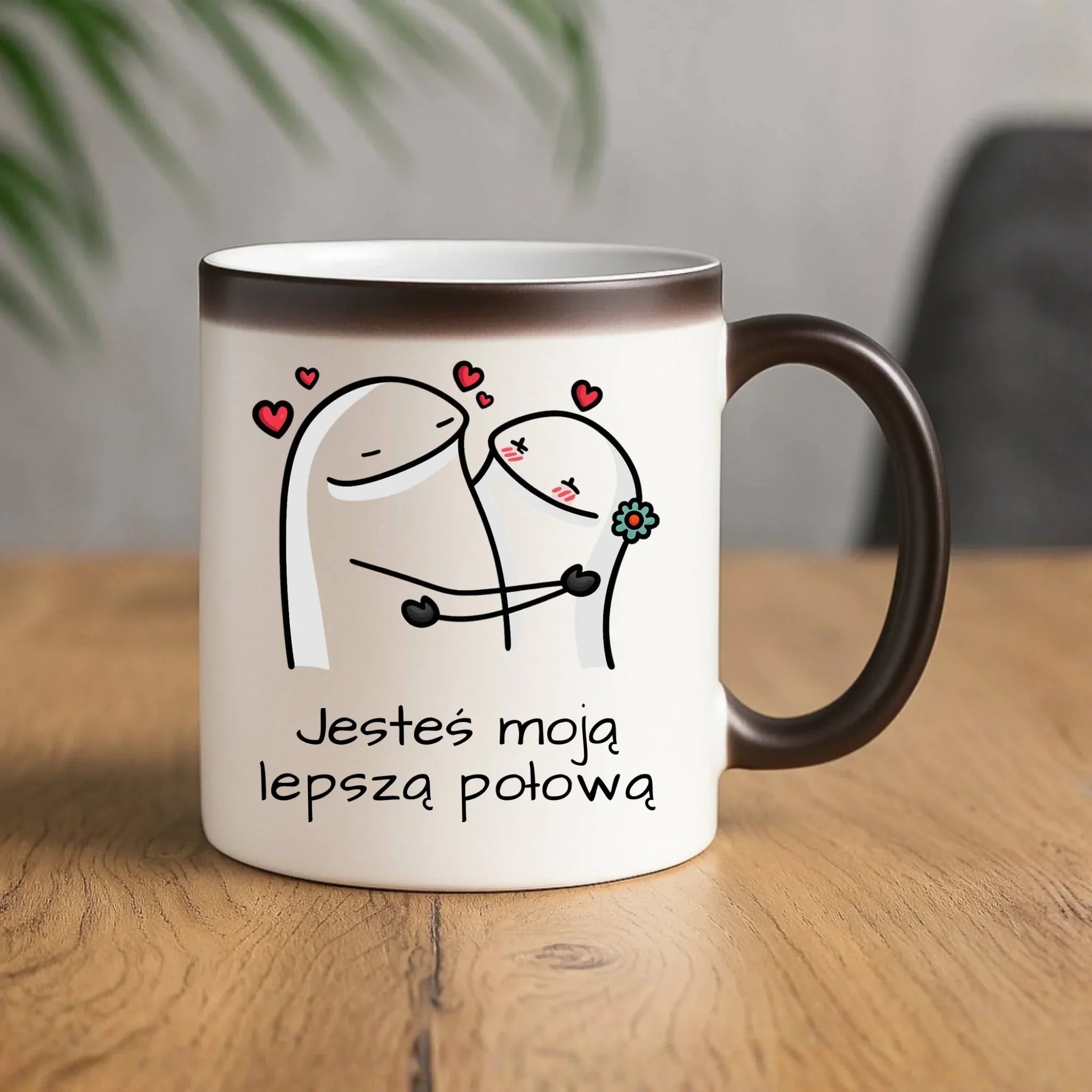 Kubek magiczny dla par - Jesteś moją lepszą połową W87 - StoryCups.pl