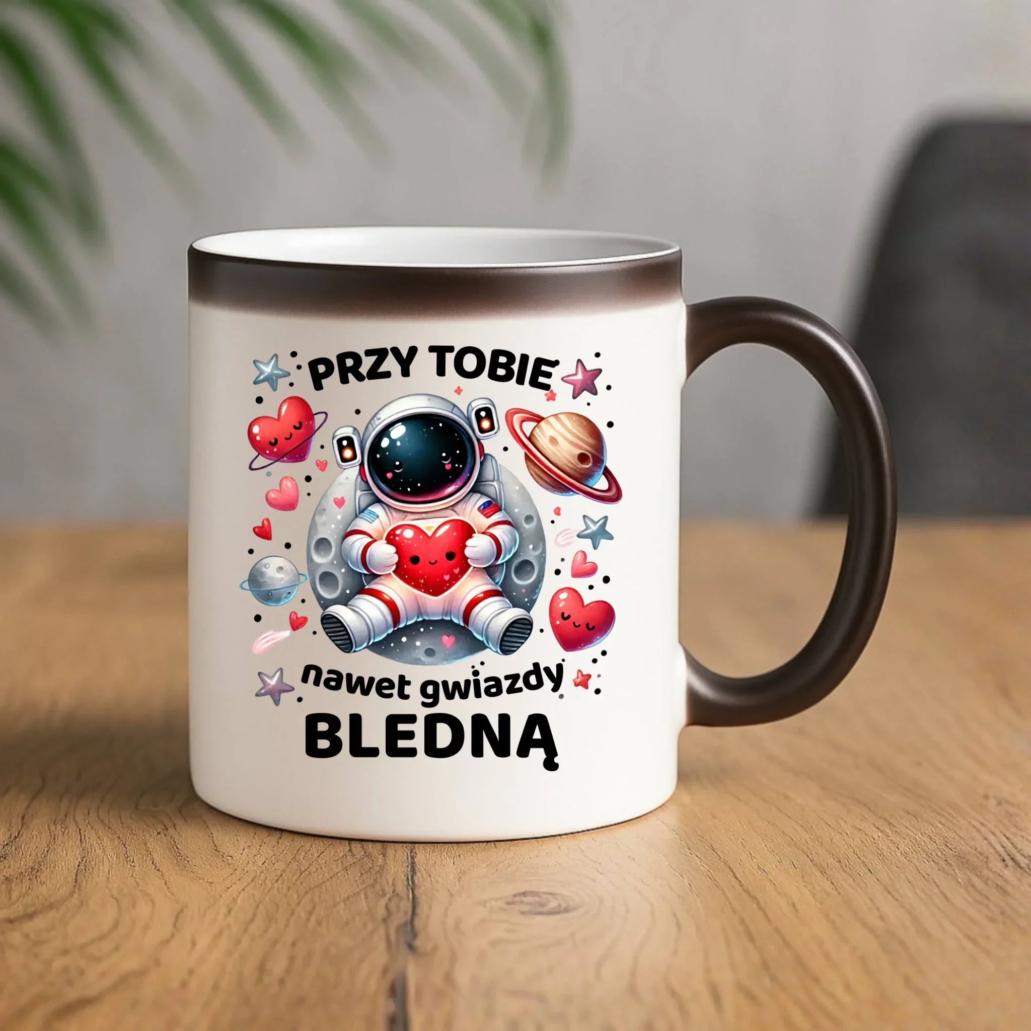 Kubek magiczny dla par - Przy Tobie nawet gwiazdy bledną W57 - StoryCups.pl