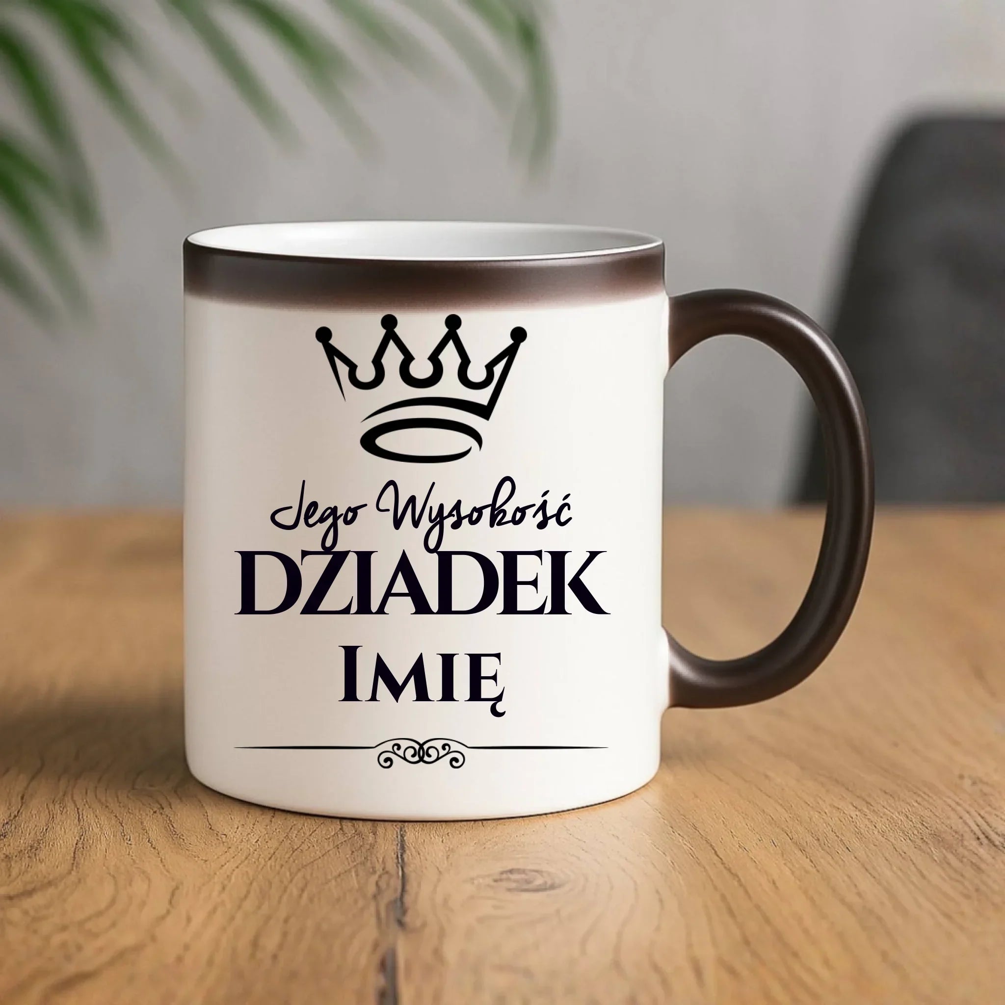 Kubek magiczny dla dziadka - Jego Wysokość dziadek - personalizowany D11 - StoryCups.pl