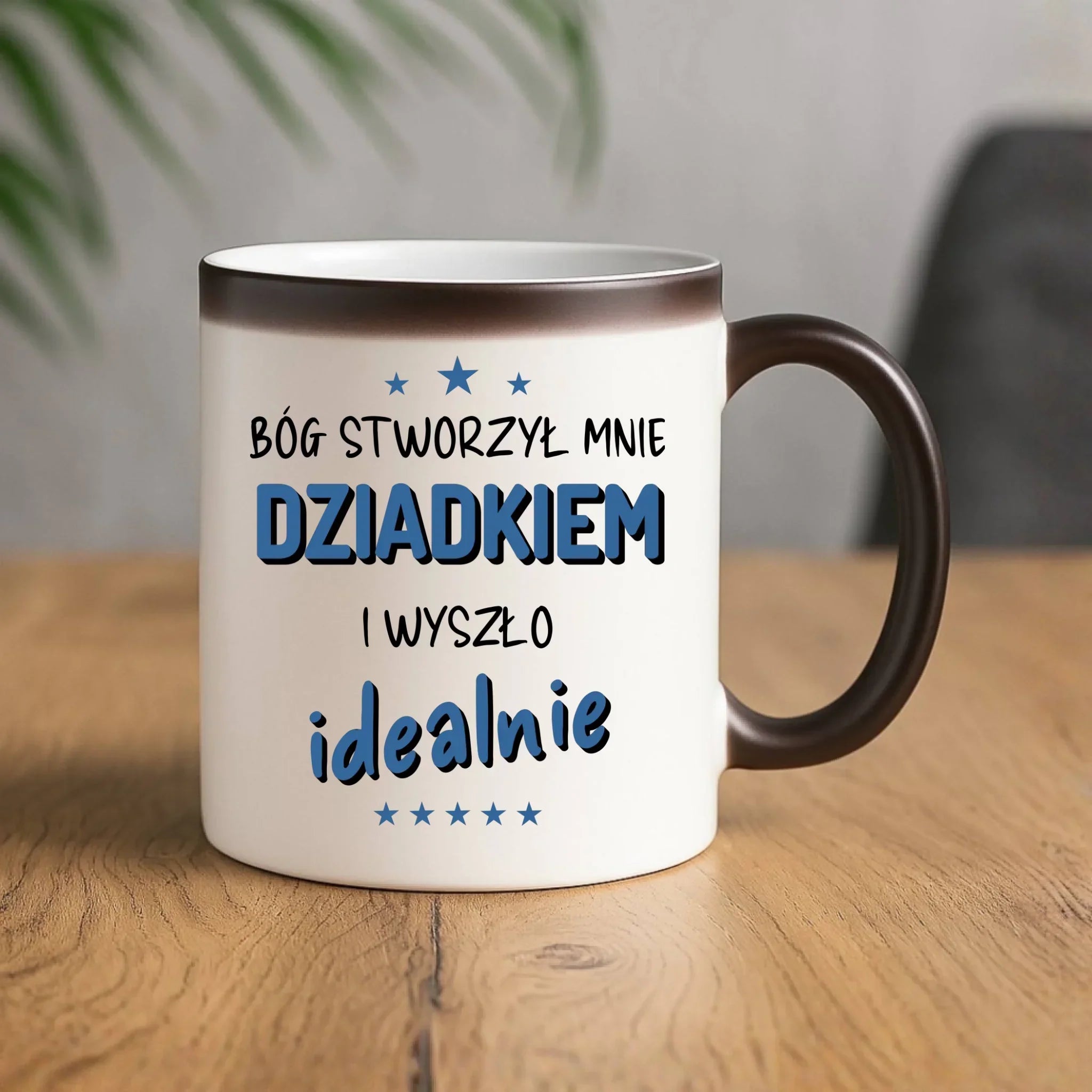 Kubek magiczny dla dziadka - Bóg stworzył mnie dziadkiem i wyszło idealnie D08 - StoryCups.pl