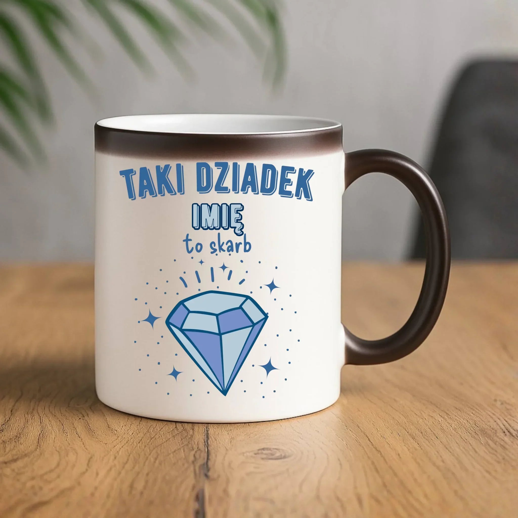 Kubek magiczny dla dziadka - Taki Dziadek to skarb - personalizowany D06 - StoryCups.pl