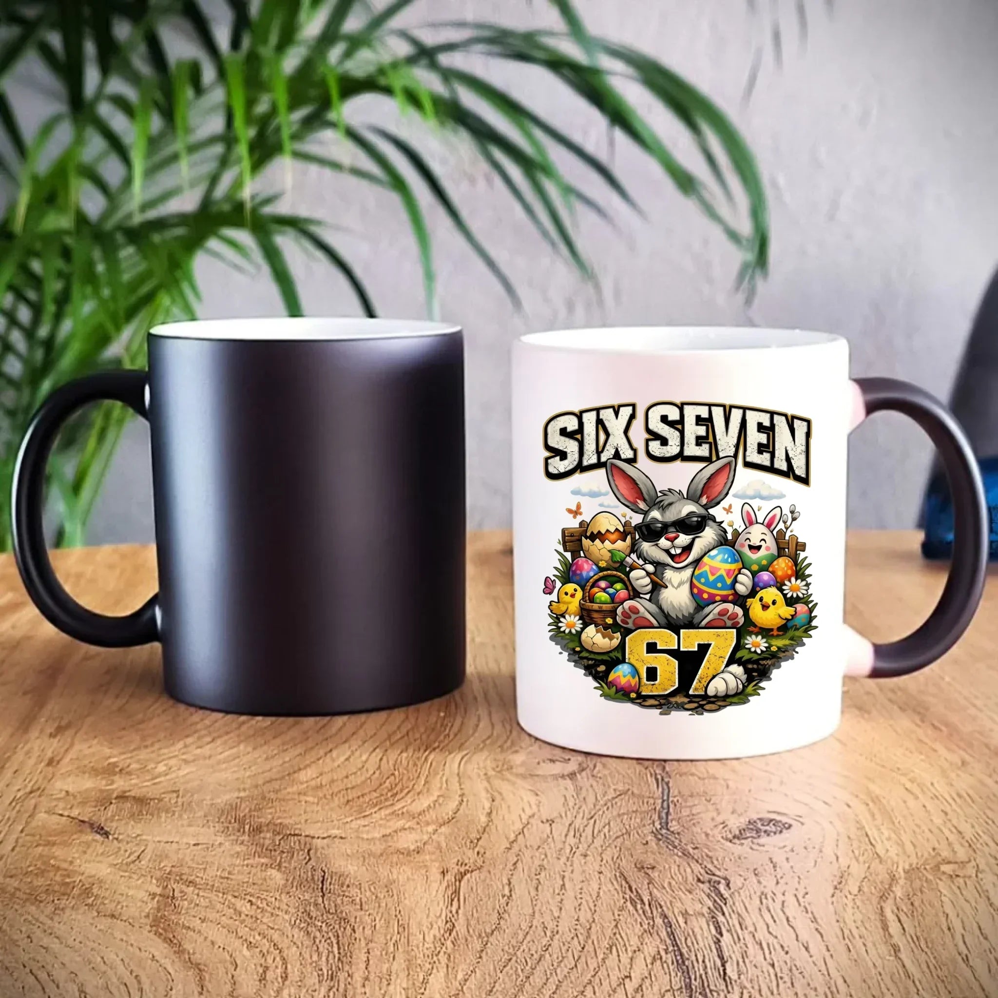 Kubek magiczny wielkanocny - Zając Six Seven 67 WN10 - StoryCups.pl