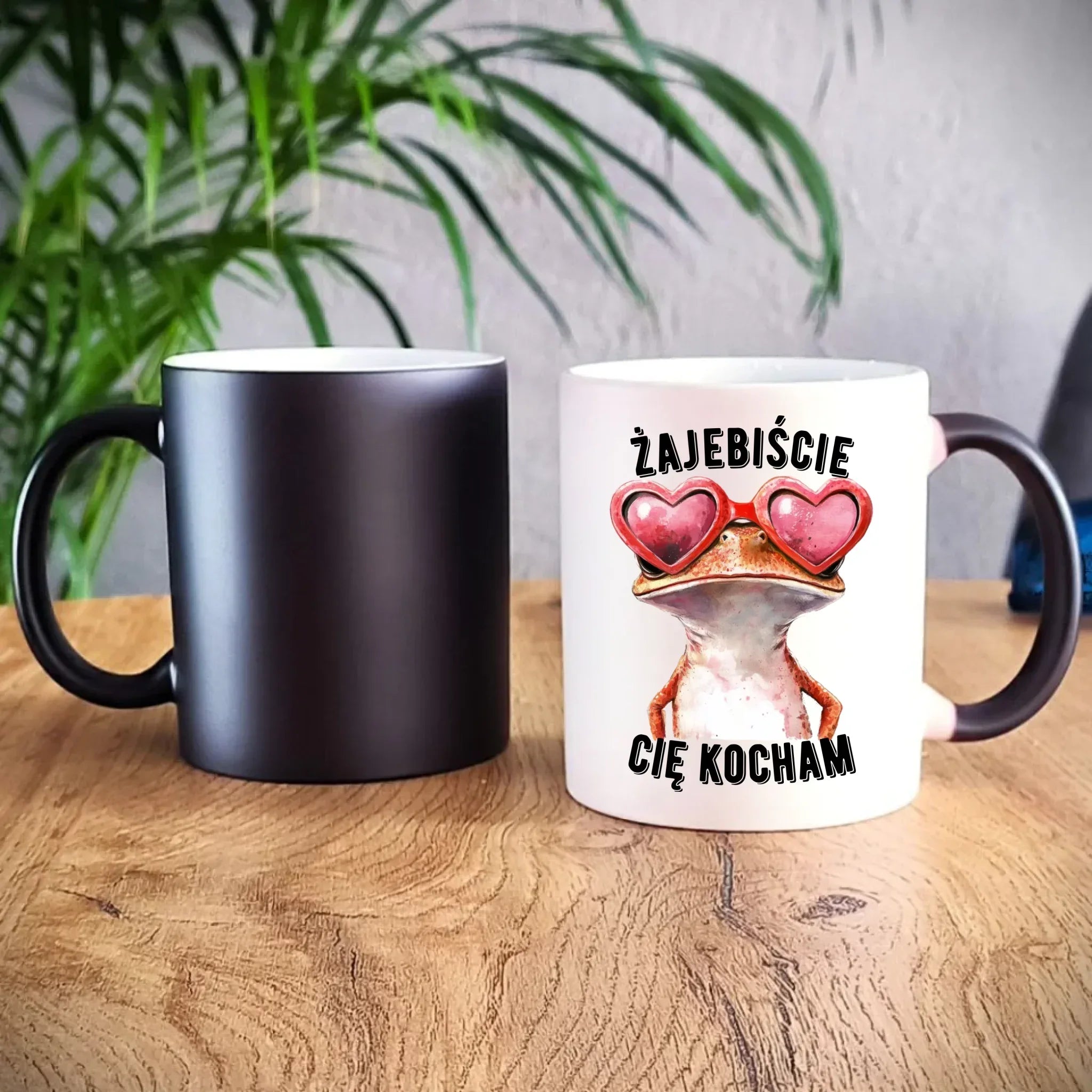 Kubek magiczny dla par - Żajebiście Cię Kocham Żaba W17 - StoryCups.pl