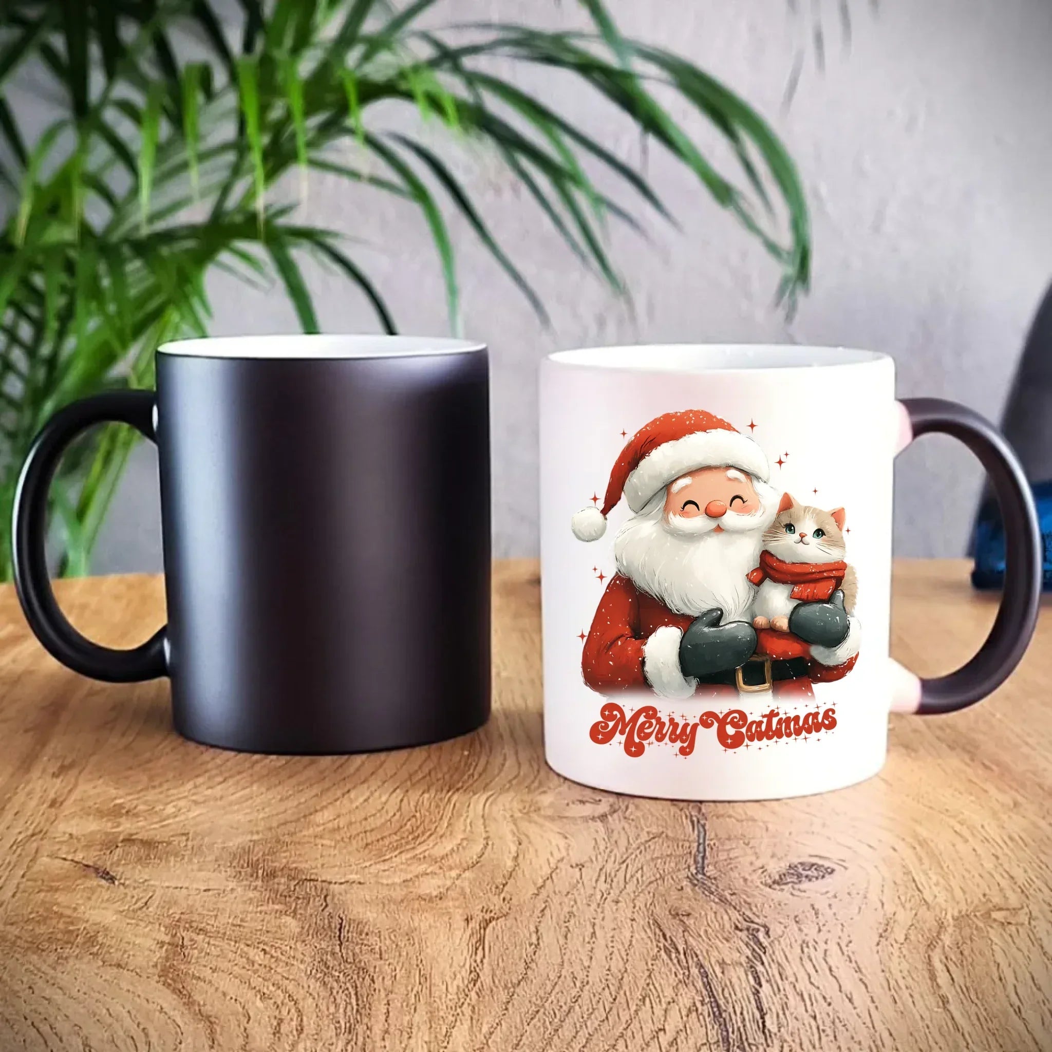 Kubek magiczny świąteczny - prezent dla kociary - Merry Catmas BN38 - StoryCups.pl