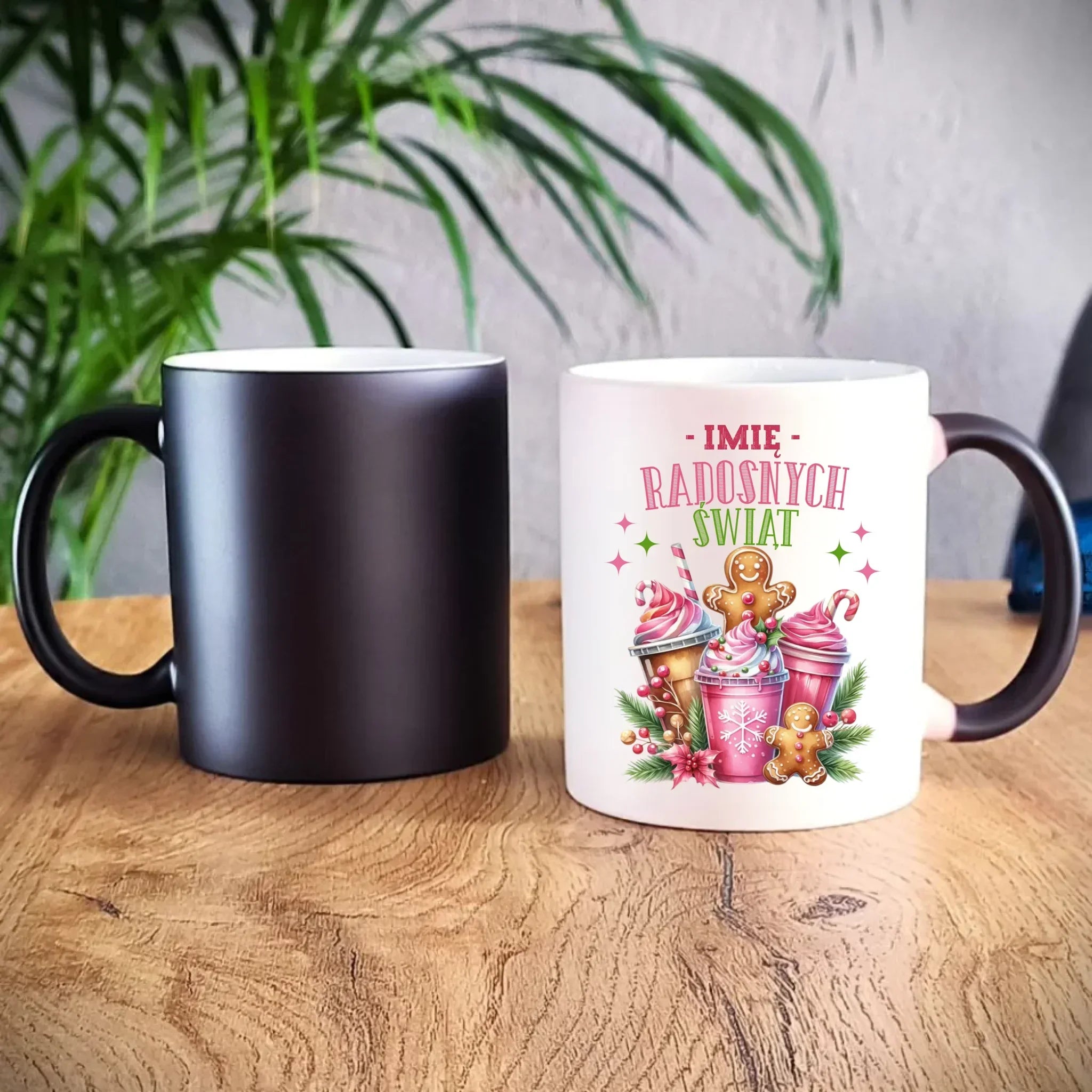 Kubek magiczny świąteczny - Radosnych Świąt - personalizowany BN58 - StoryCups.pl