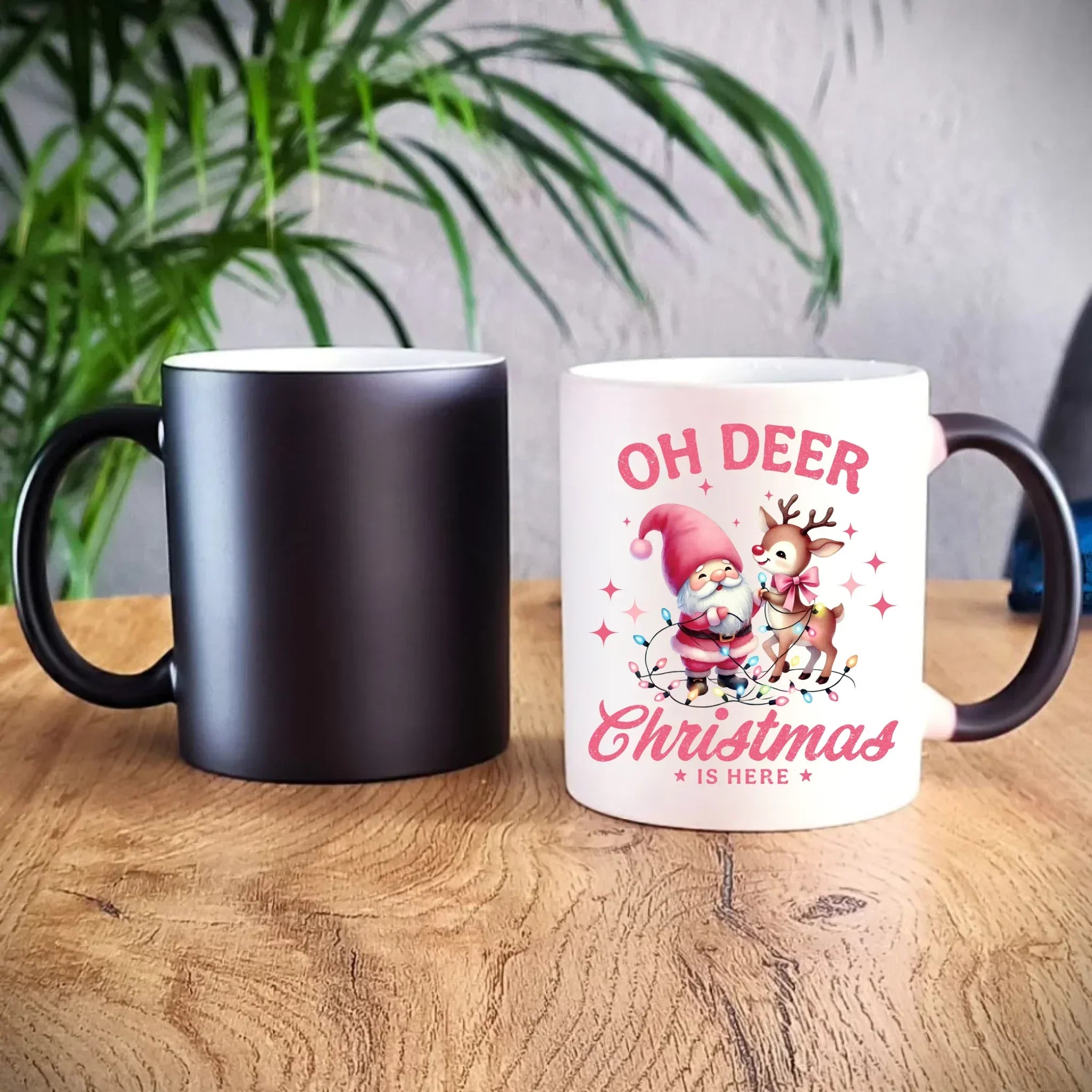 Kubek magiczny świąteczny - Oh deer Christmas is here BN59 - StoryCups.pl