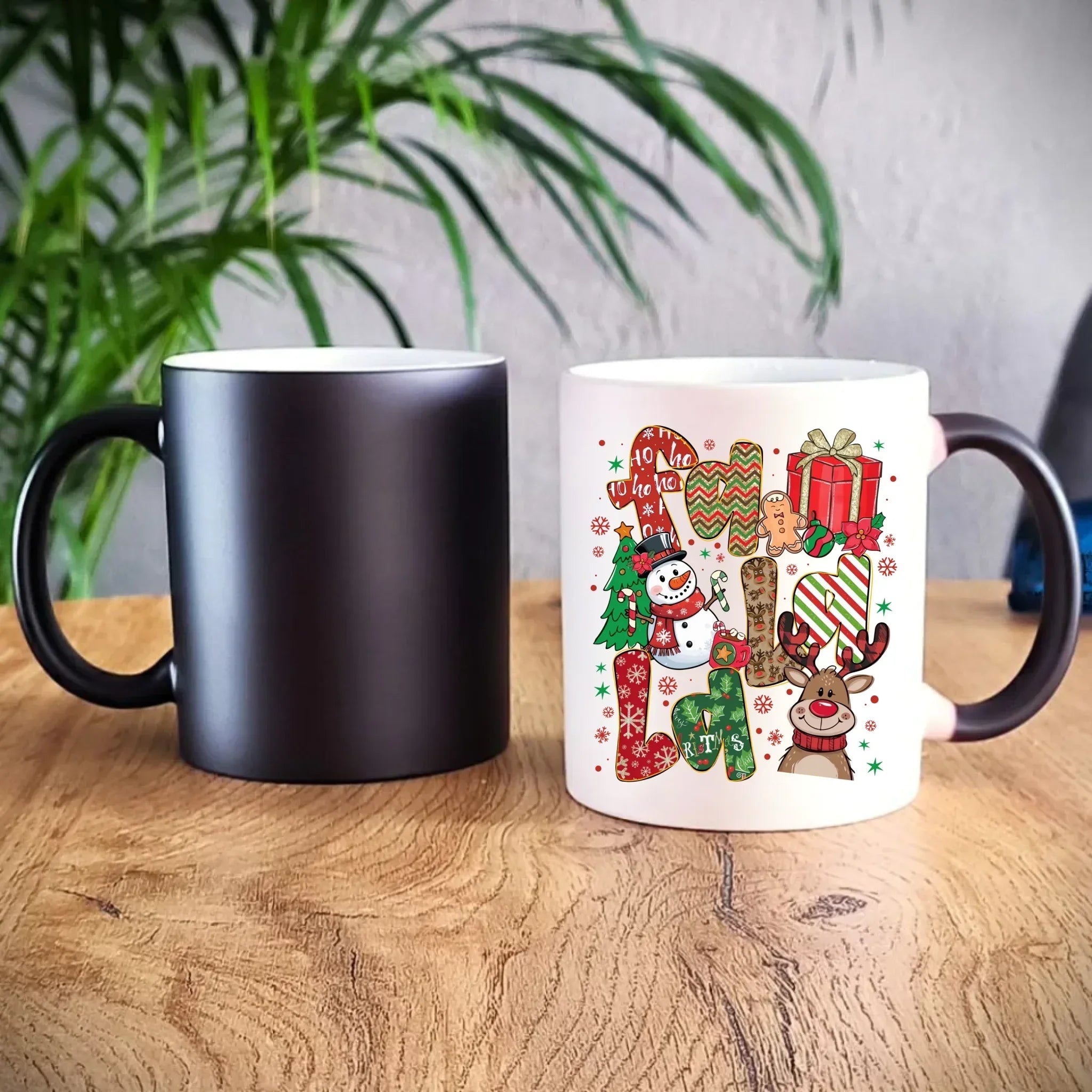 Kubek magiczny świąteczny - Fa la la BN71 - StoryCups.pl