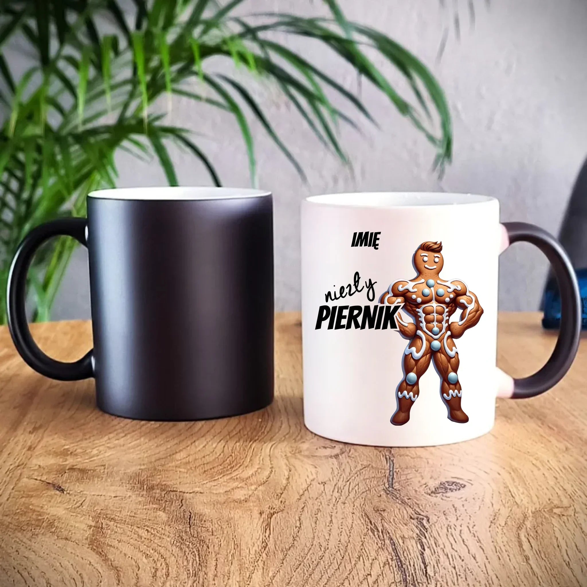 Kubek magiczny świąteczny - Niezły piernik - personalizowany BN24 - StoryCups.pl