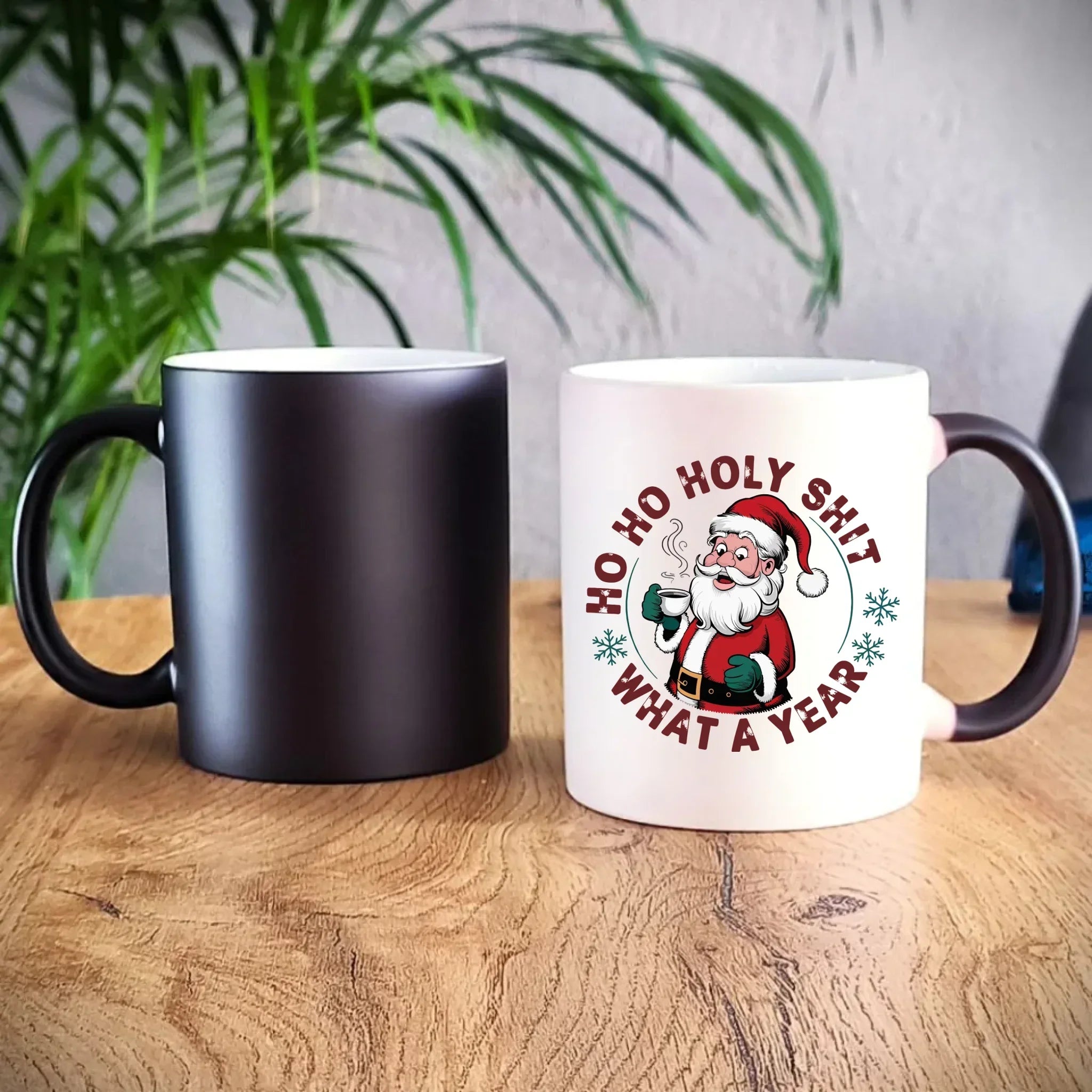 Kubek magiczny świąteczny - Ho ho holy shit what a year BN74 - StoryCups.pl