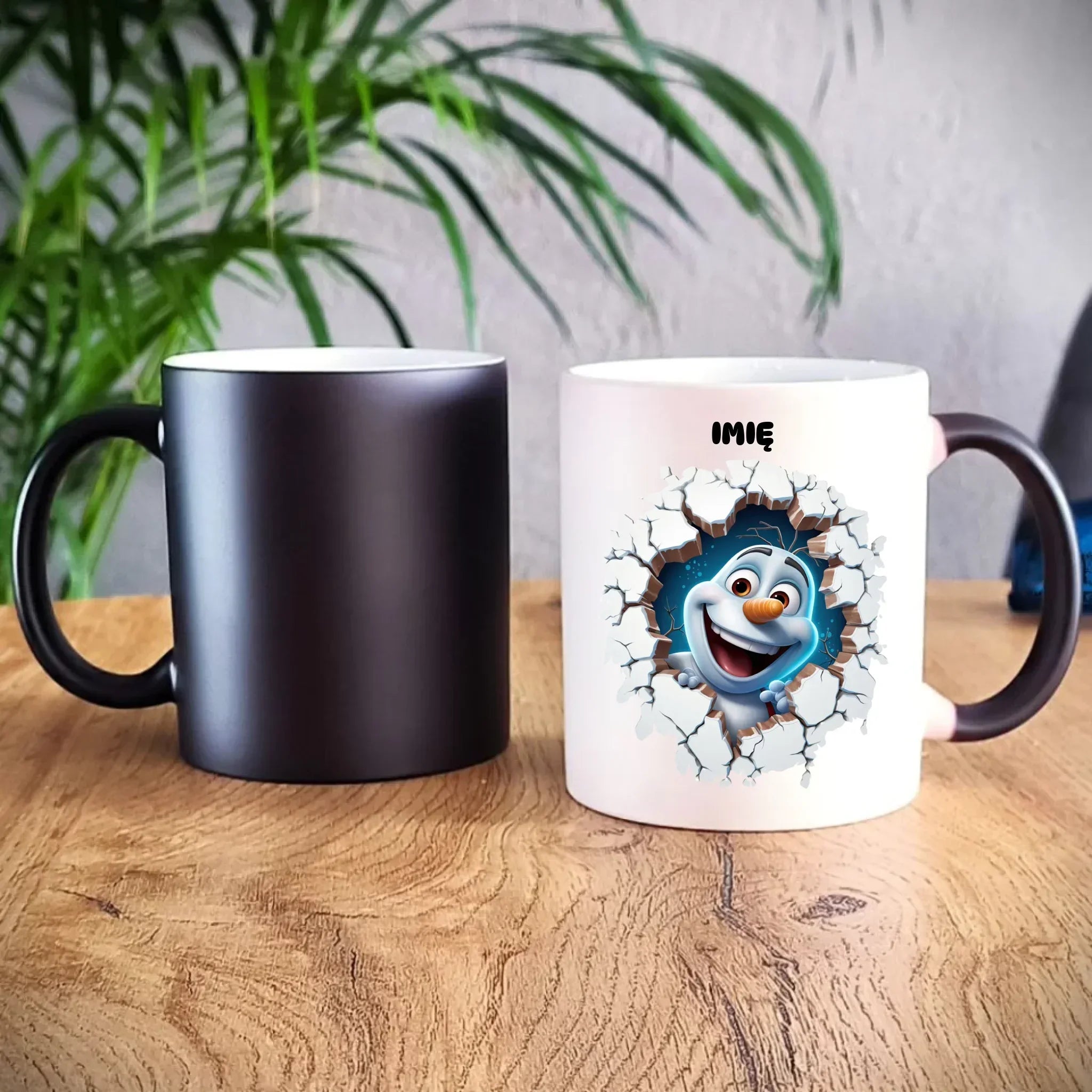 Kubek magiczny świąteczny - Bałwan 3D - personalizowany BN84 - StoryCups.pl