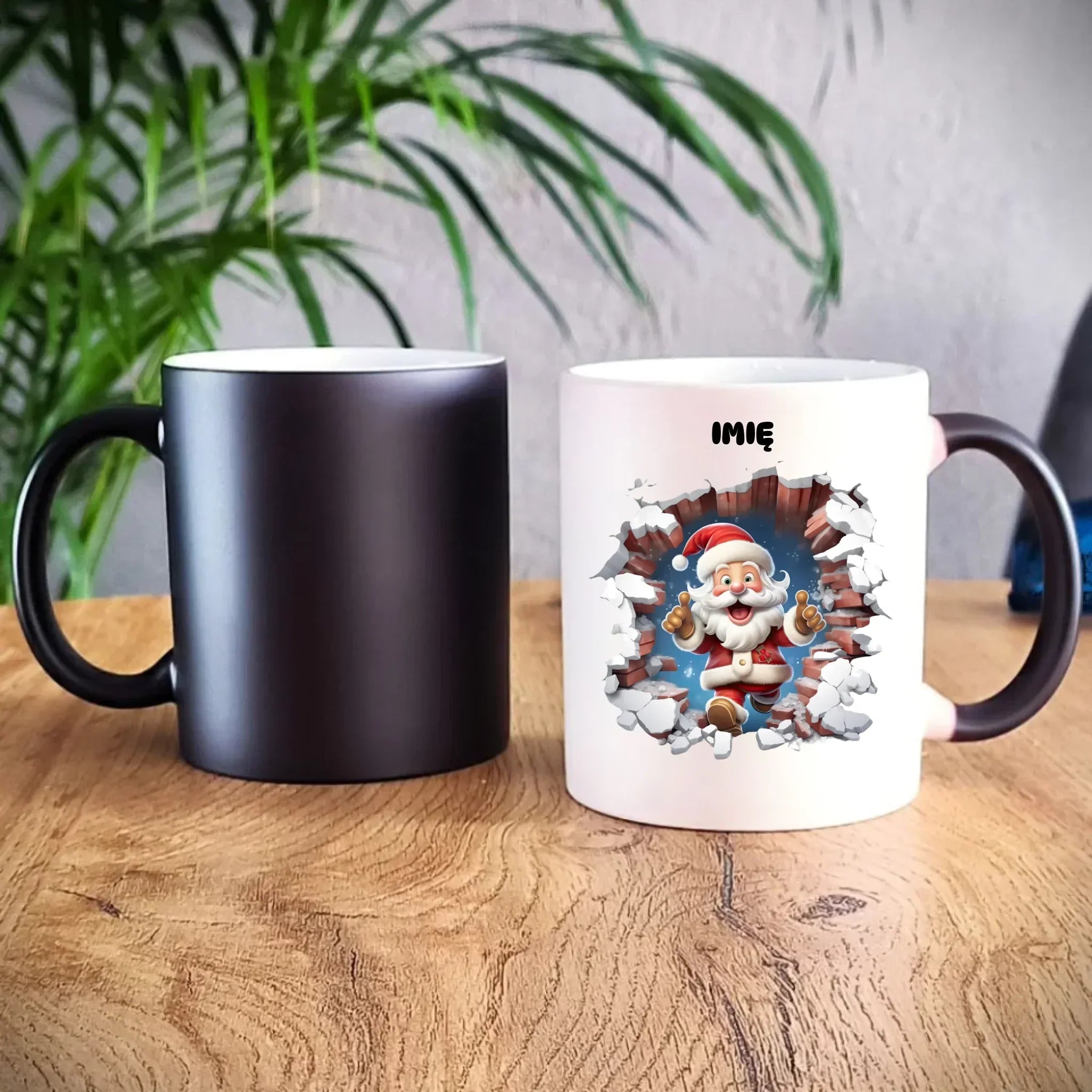 Kubek magiczny świąteczny - Mikołaj 3D - personalizowana BN83 - StoryCups.pl