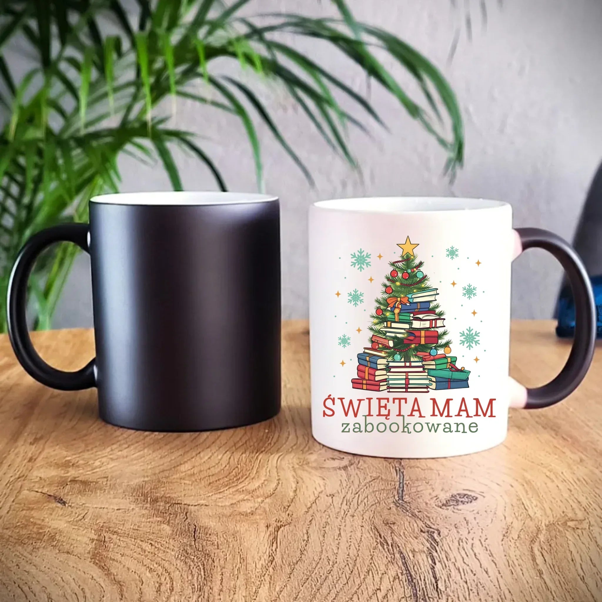 Kubek magiczny świąteczny - Święta mam zabookowane BN05 - StoryCups.pl