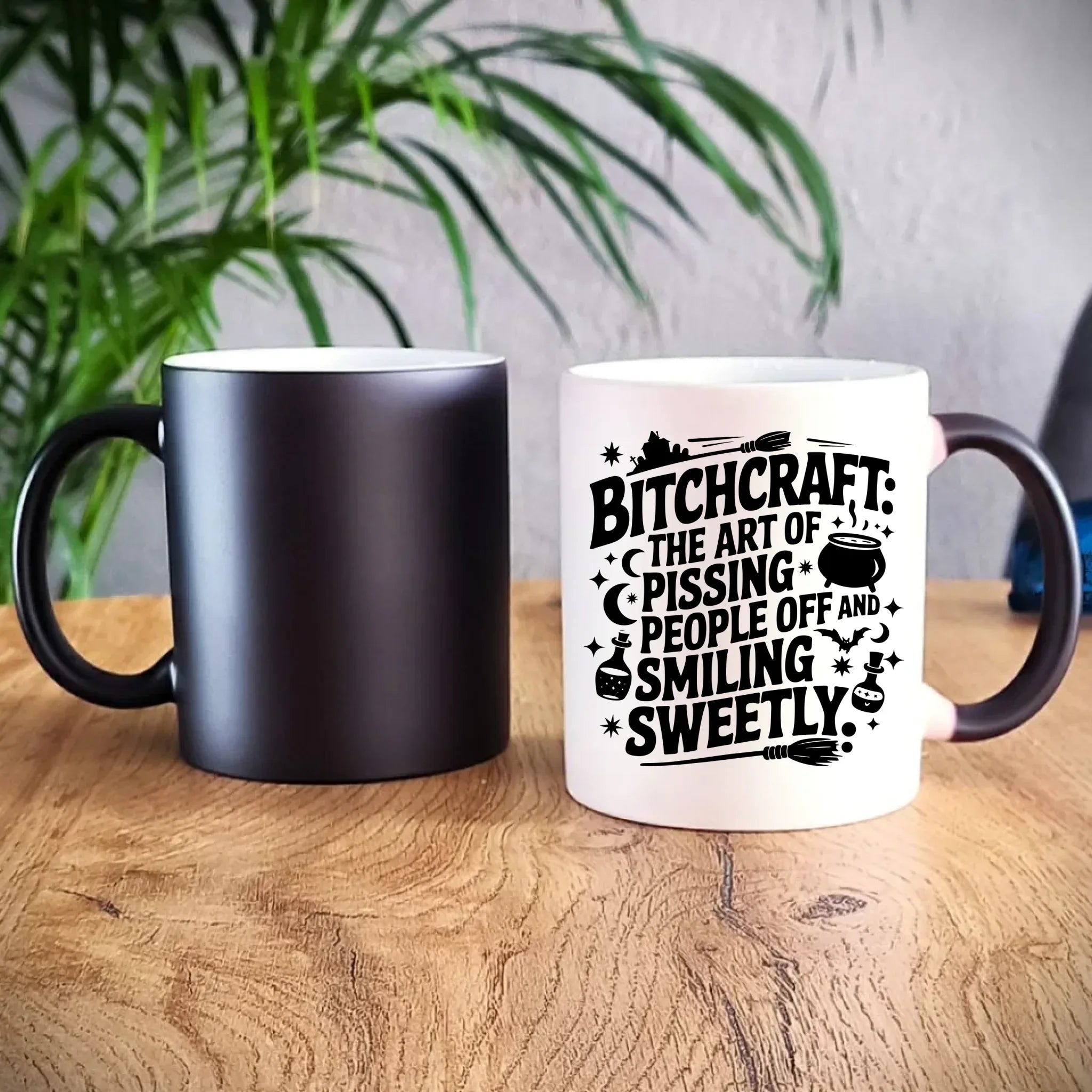 Kubek magiczny na Halloween - Bitchcraft HL25 - StoryCups.pl