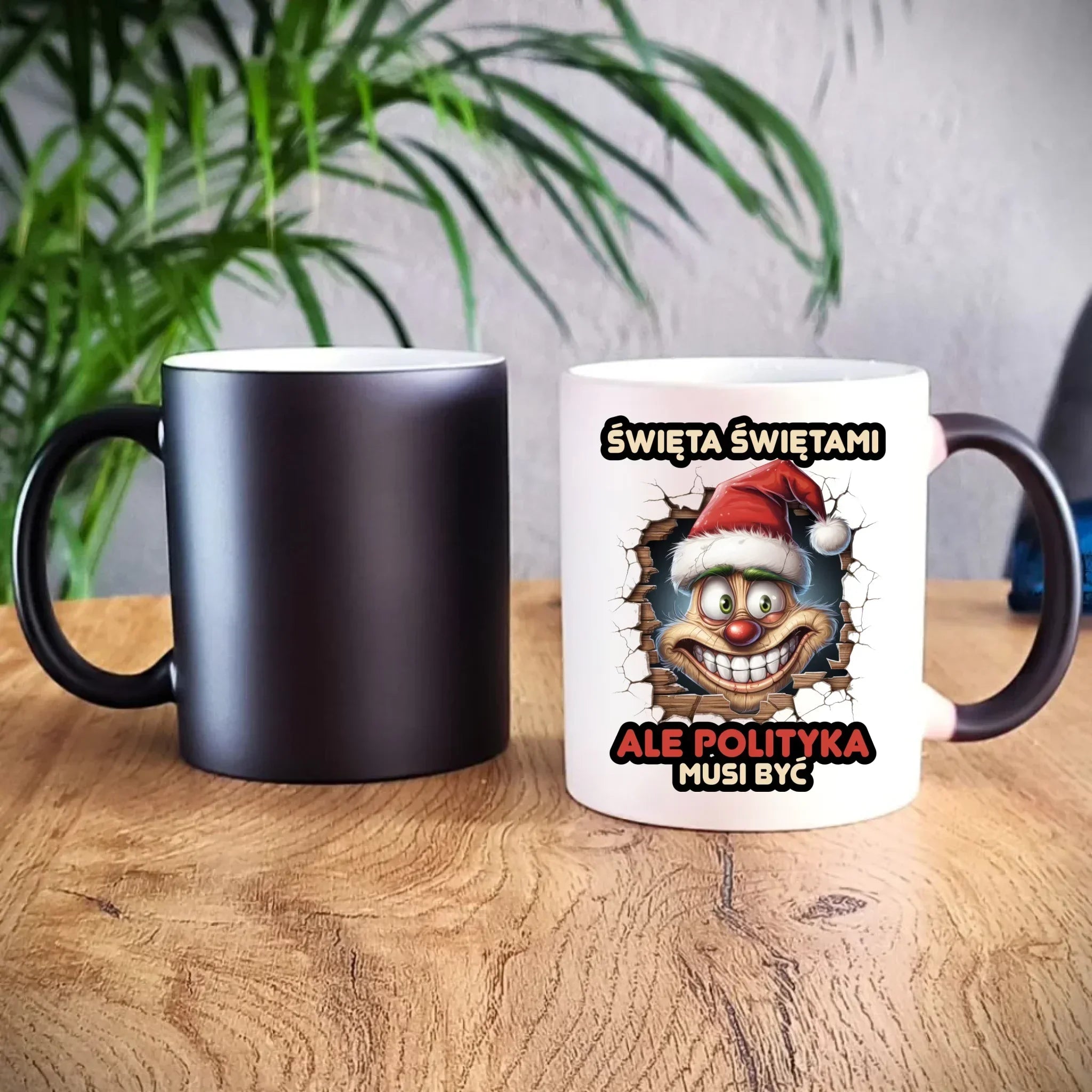 Kubek magiczny świąteczny - Święta świętami ale polityka musi być BN102 - StoryCups.pl
