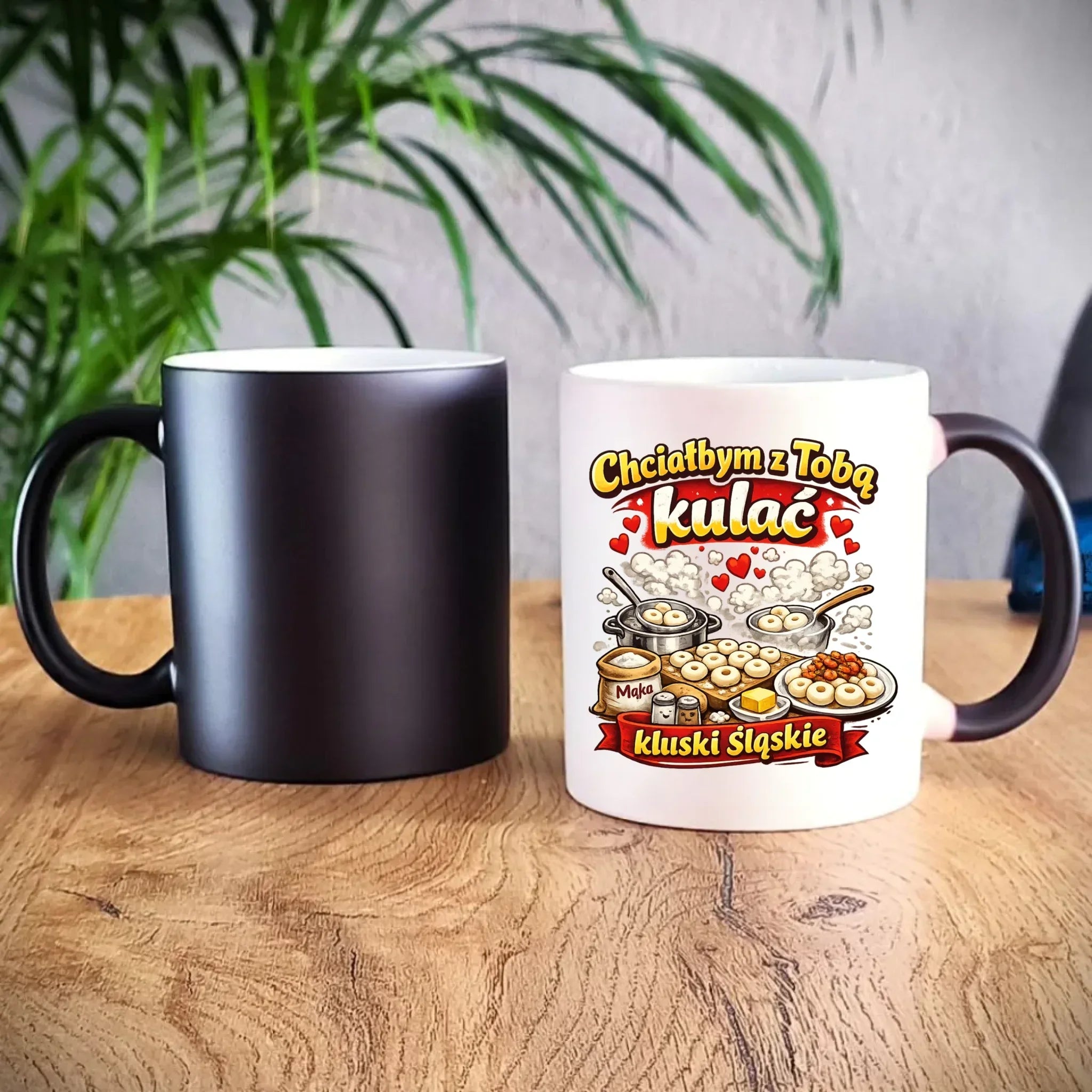 Kubek magiczny - Chciałbym z Tobą kulać kluski śląskie W90 - StoryCups.pl