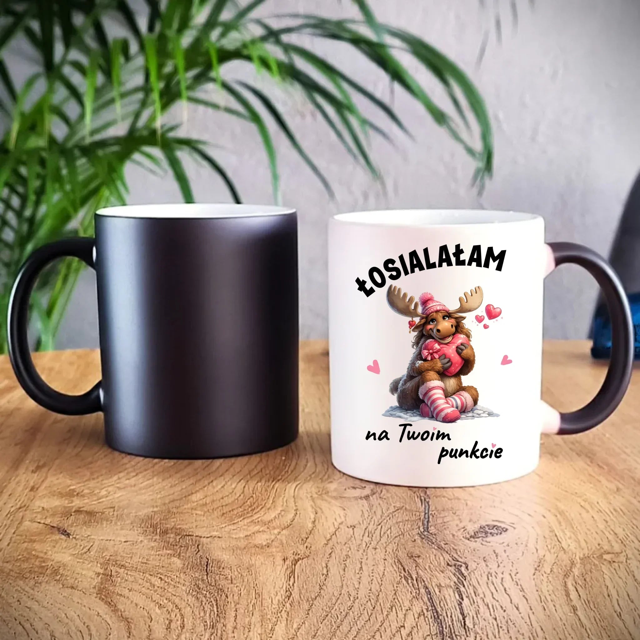 Kubek magiczny dla par - Łosialałam na Twoim punkcie W67 - StoryCups.pl