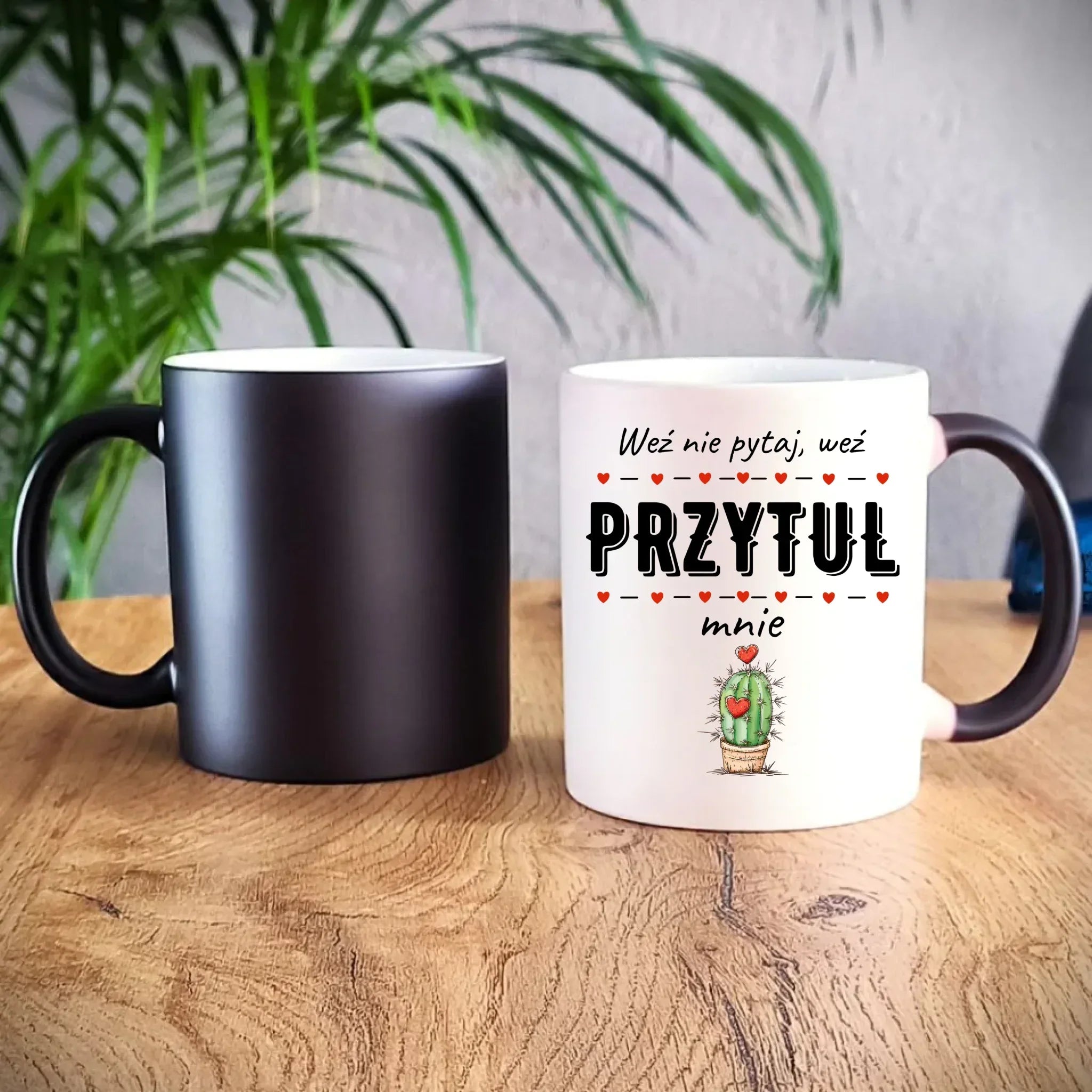 Kubek magiczny dla par - Weź nie pytaj, weź przytul mnie W49 - StoryCups.pl
