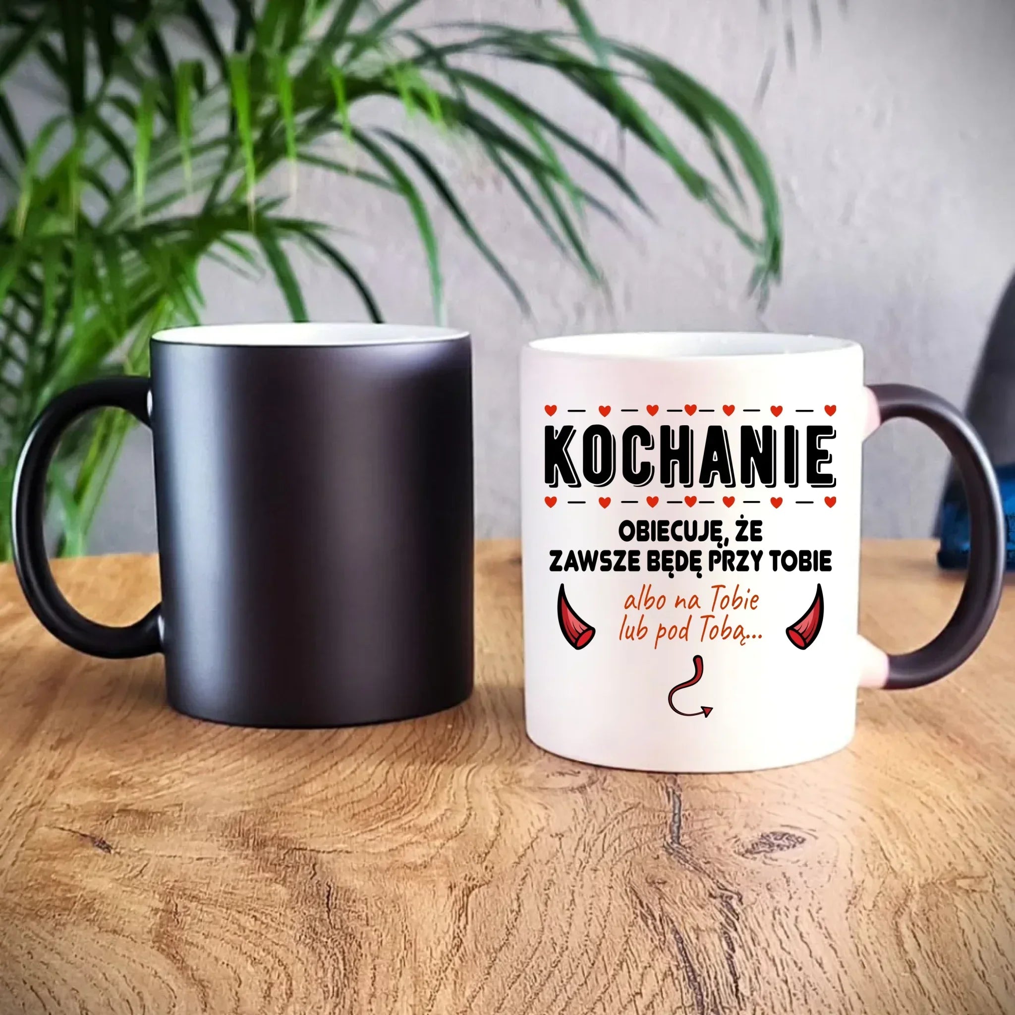 Kubek magiczny dla par - Obiecuję, że zawsze będę przy Tobie W50 - StoryCups.pl