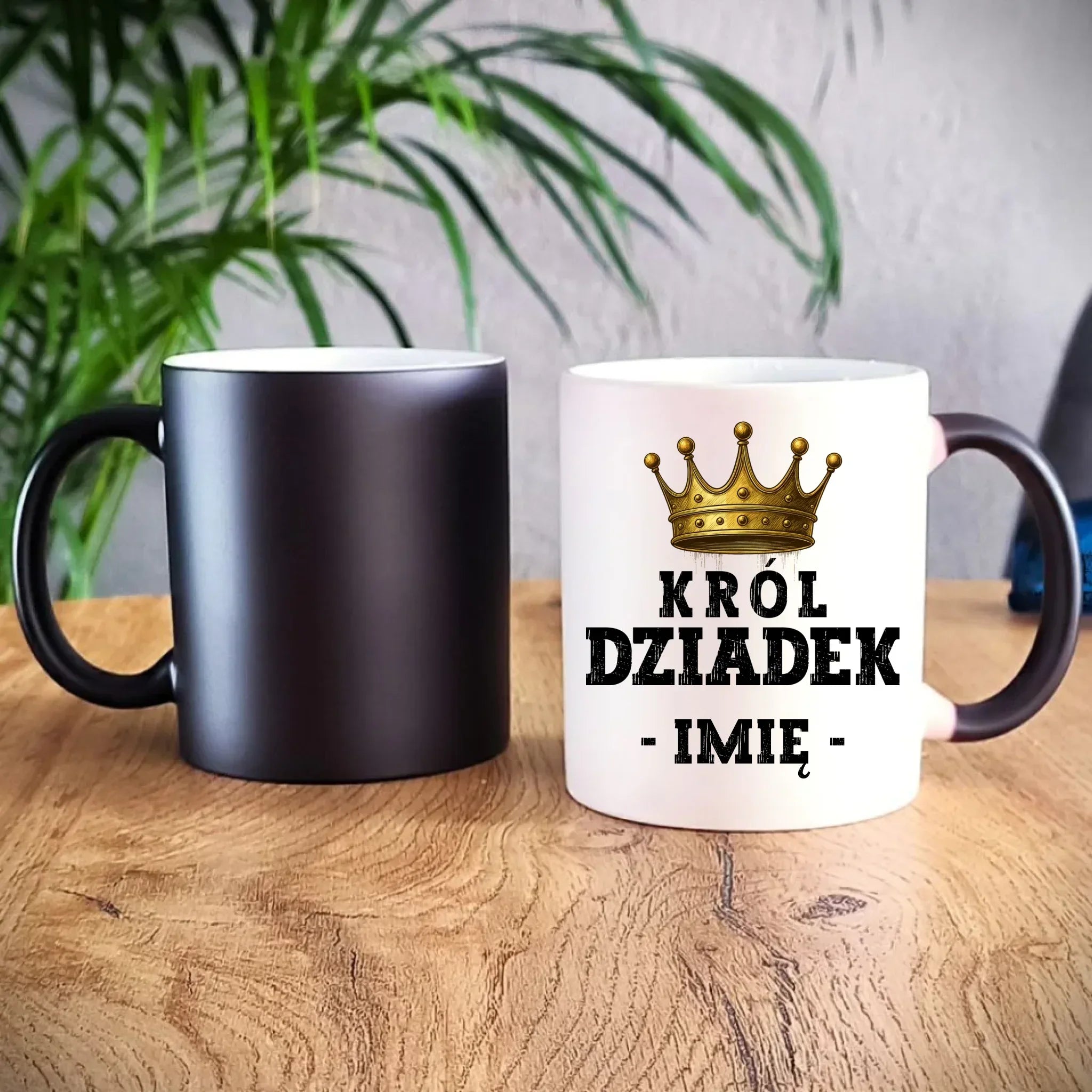 Kubek magiczny dla dziadka - Król Dziadek - personalizowany D17 - StoryCups.pl