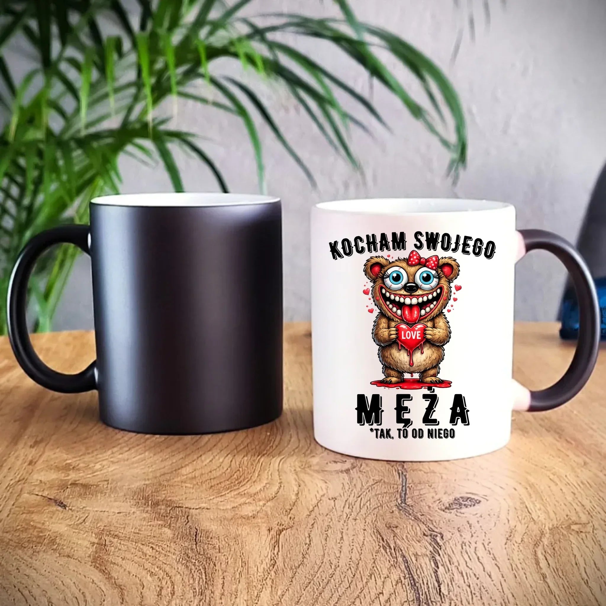 Kubek magiczny dla żony - Kocham swojego męża W22 - StoryCups.pl