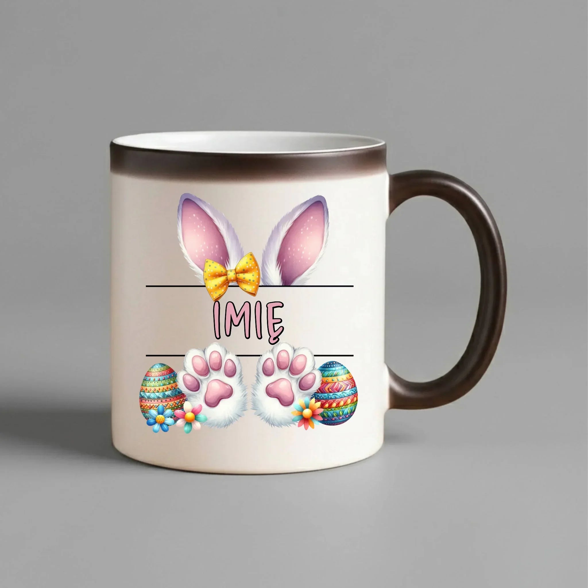 Kubek magiczny wielkanocny - Zajączek - personalizowany WN13 - StoryCups.pl
