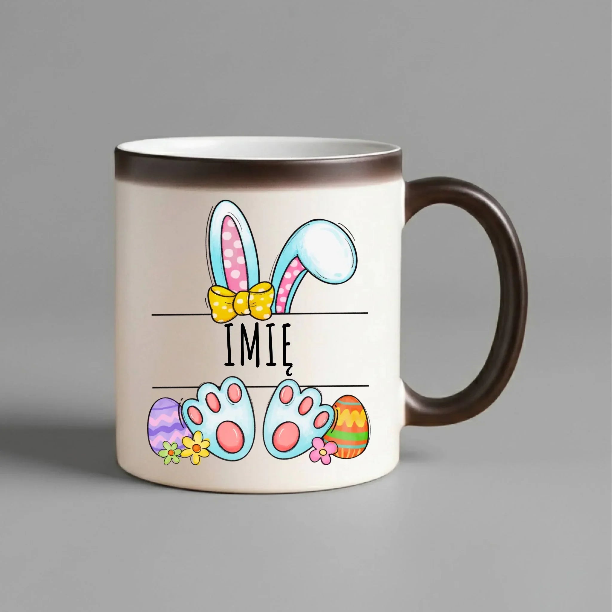 Kubek magiczny na Wielkanoc - Zajączek - personalizowany WN15 - StoryCups.pl