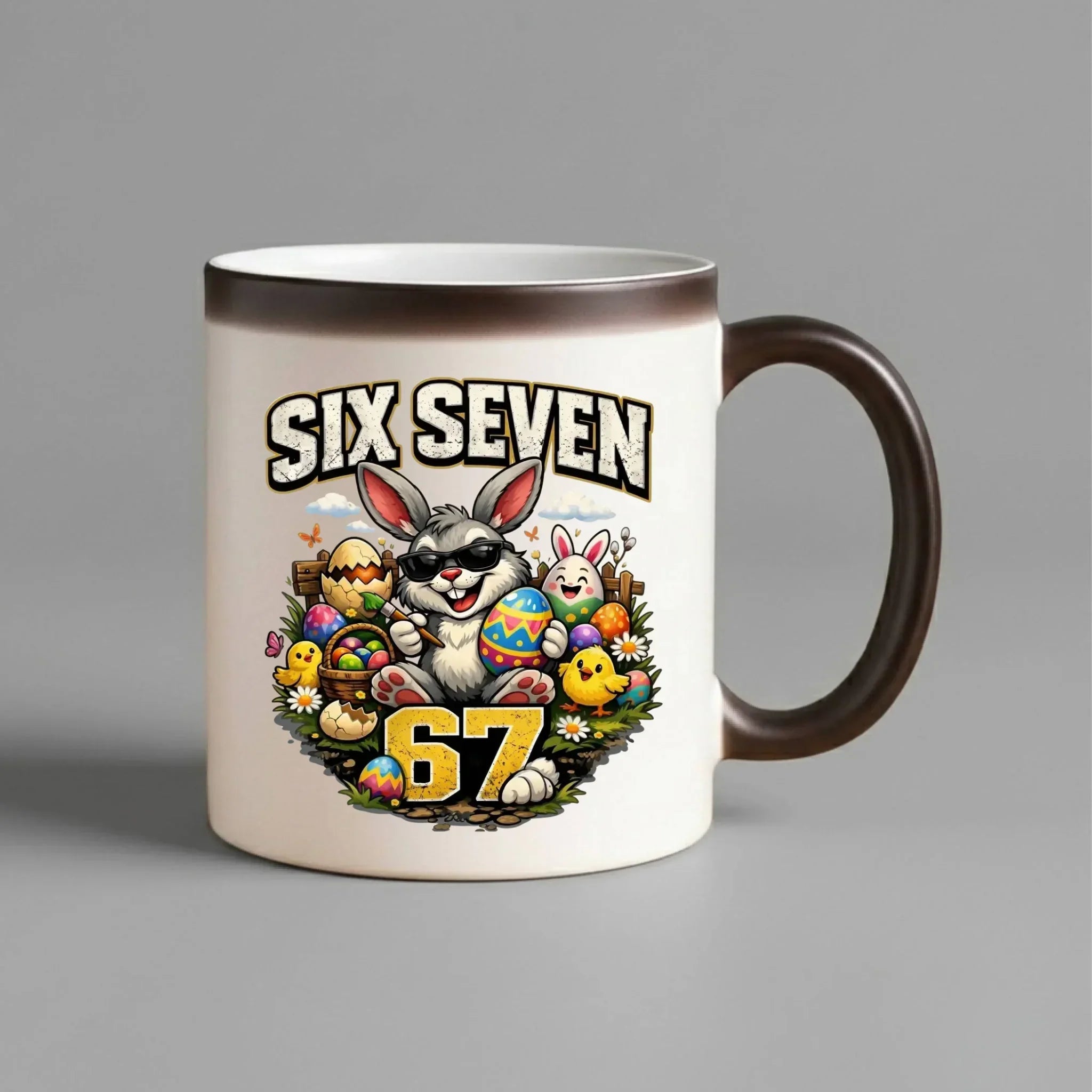 Kubek magiczny wielkanocny - Zając Six Seven 67 WN10 - StoryCups.pl