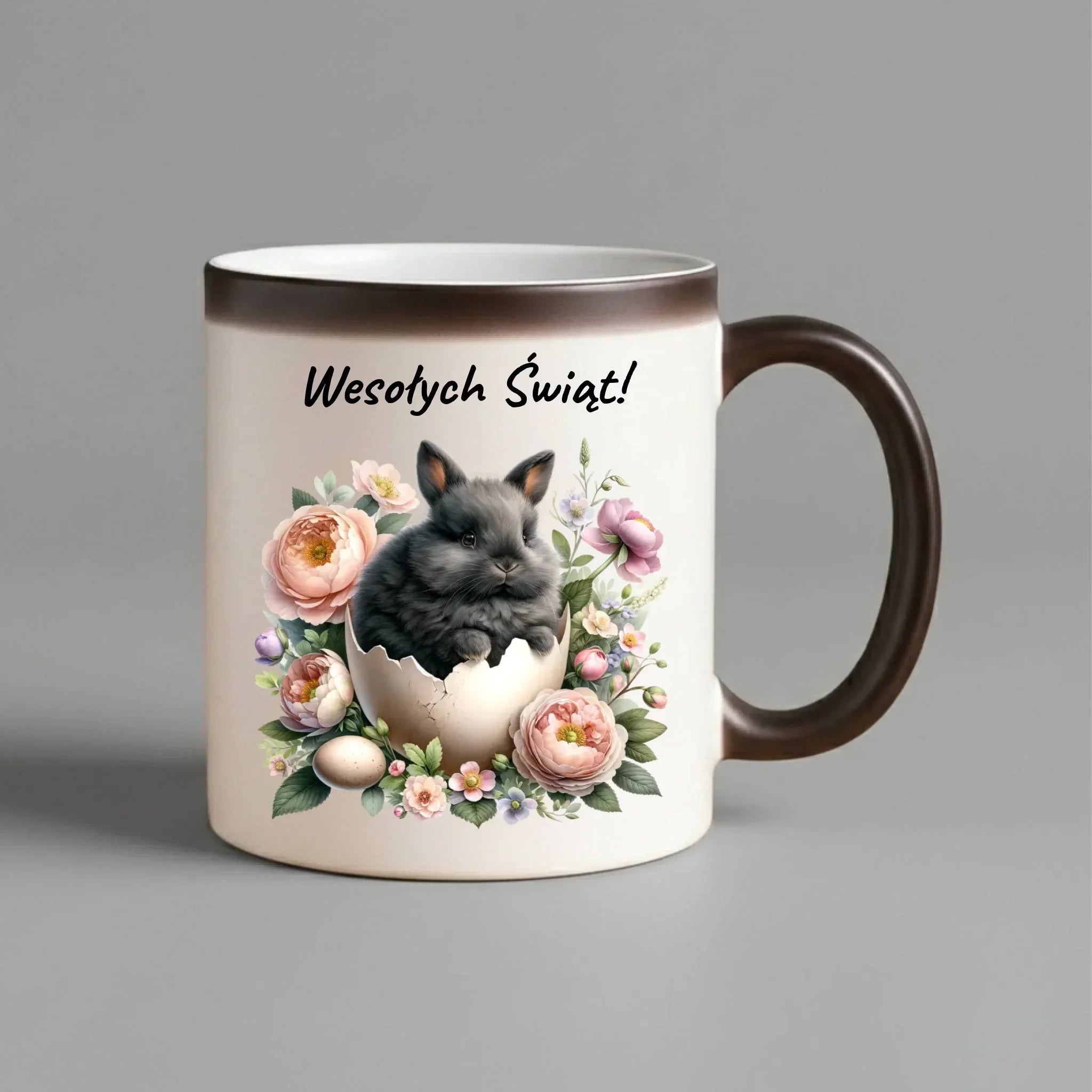 Kubek magiczny na Wielkanoc - Zajączek w pisance Wesołych Świąt WN03 - StoryCups.pl