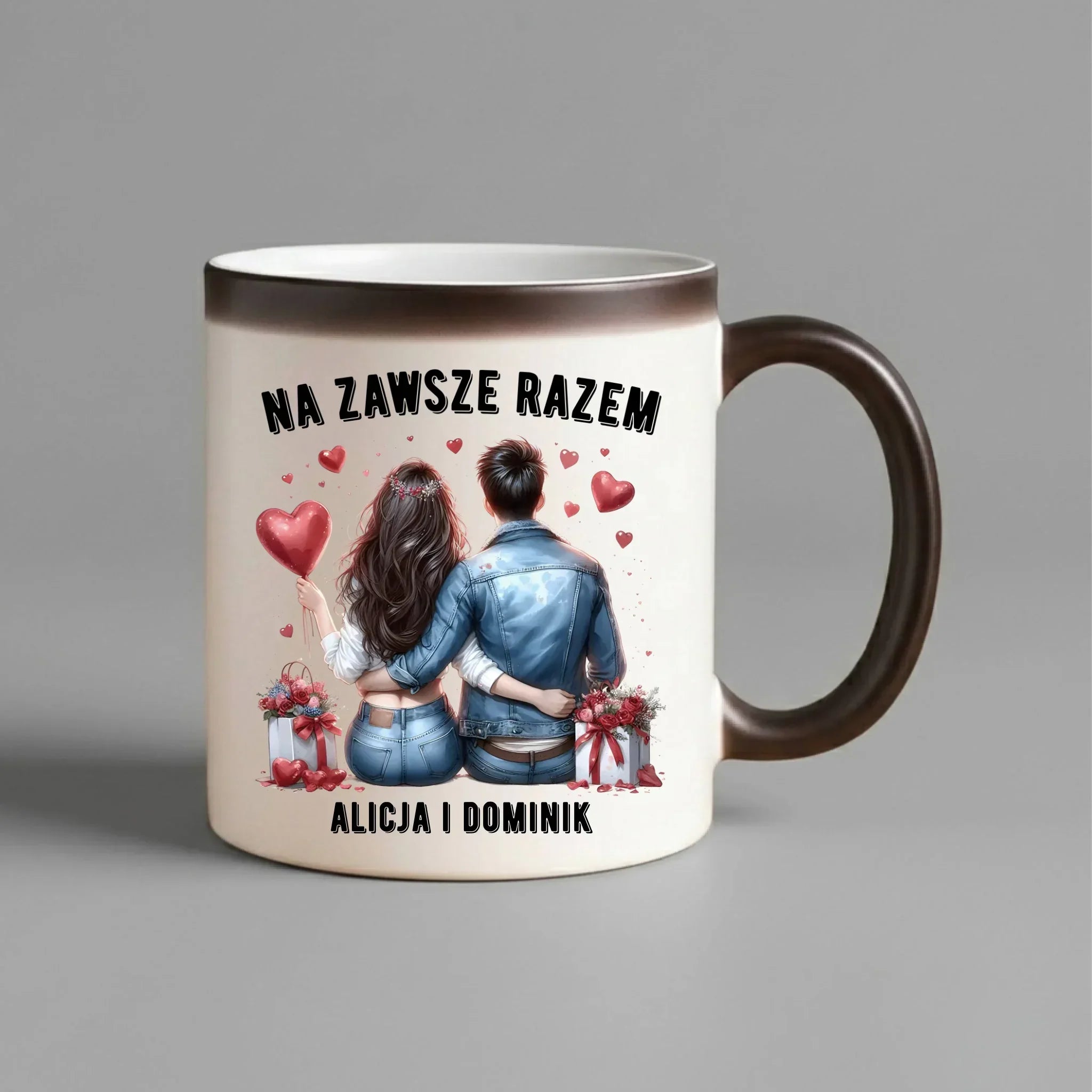 Kubek magiczny dla par - Na zawsze razem - personalizowany W07 - StoryCups.pl