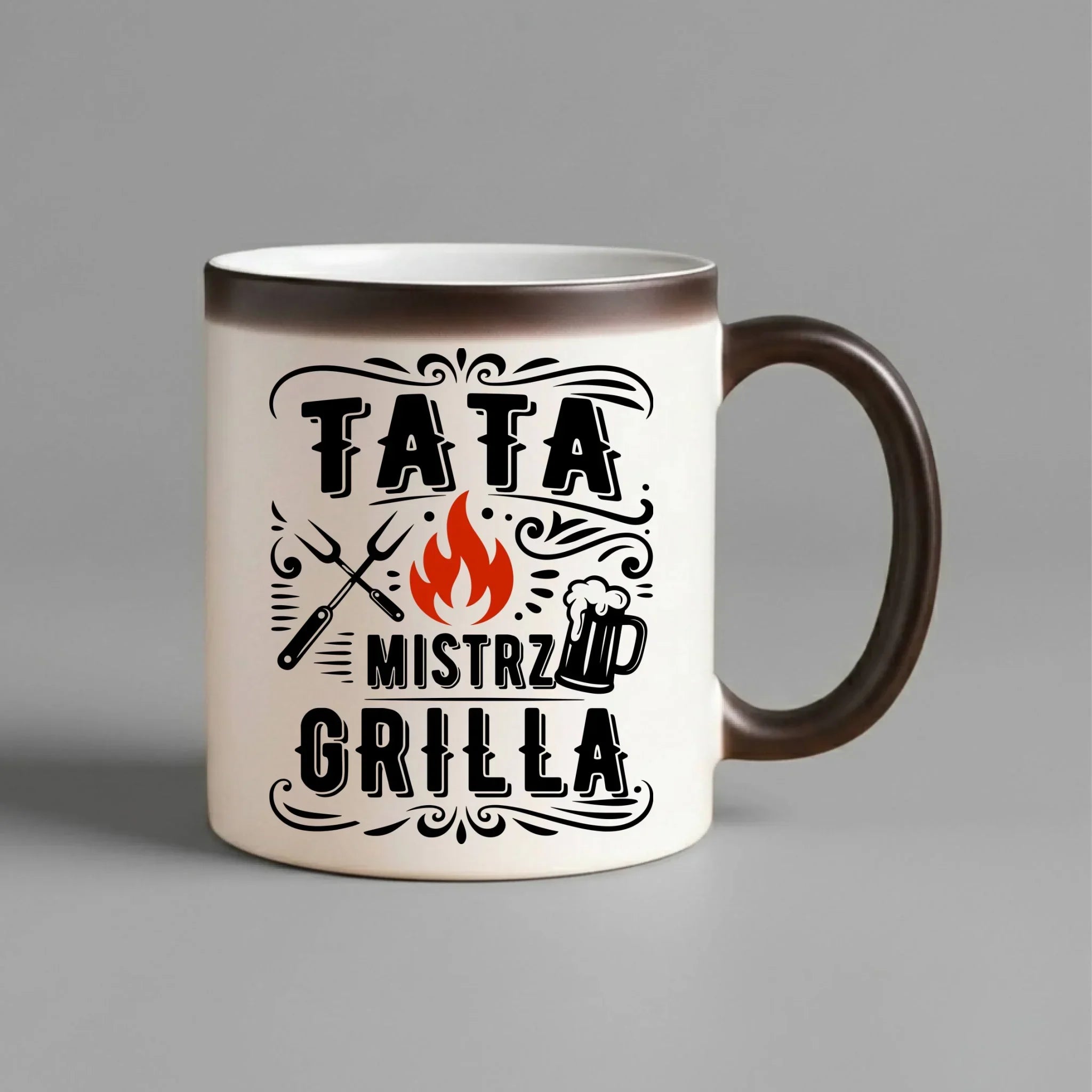 Kubek magiczny dla taty - Tata mistrz grilla DT53 - StoryCups.pl
