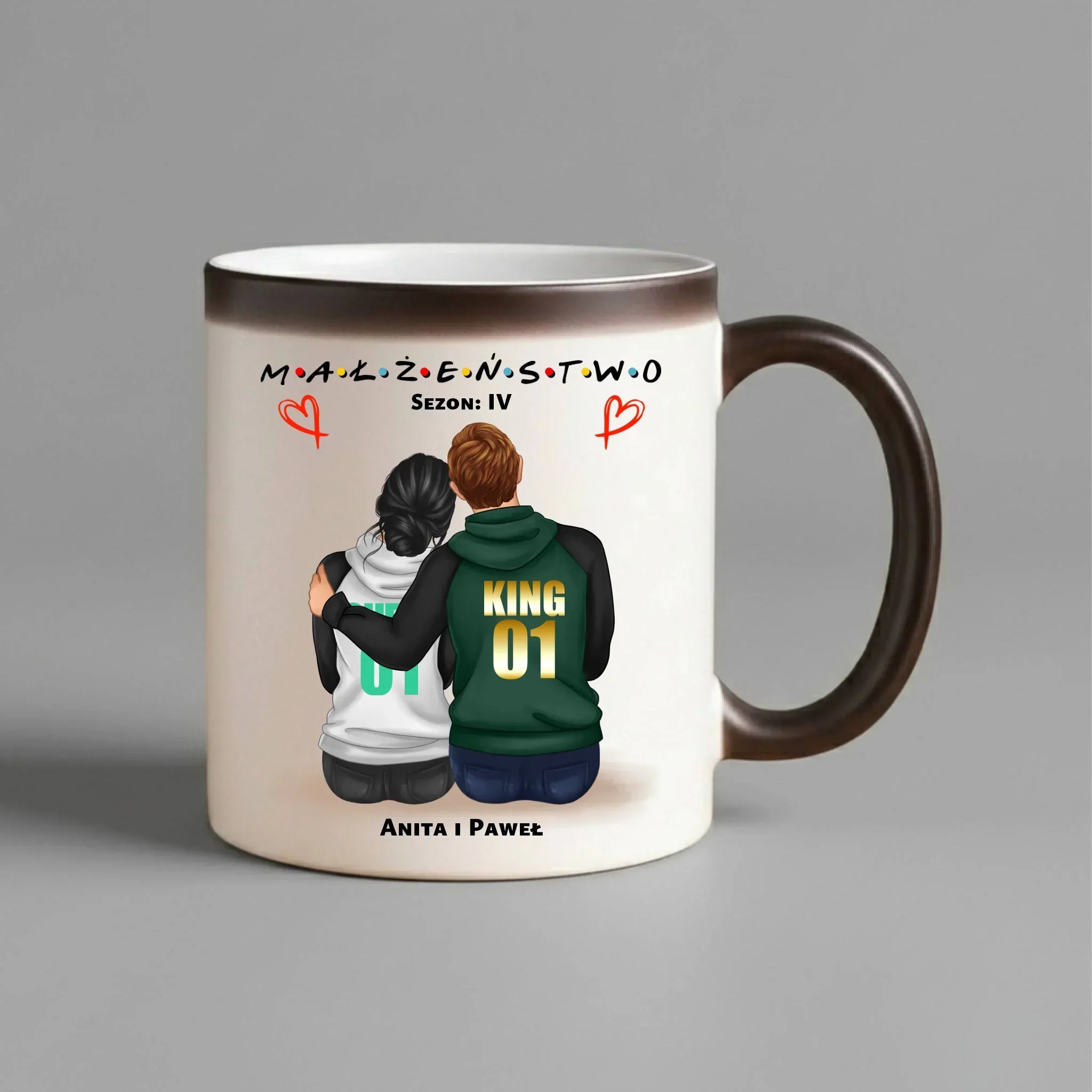 Kubek magiczny dla par - Małżeństwo Sezon - personalizowany W05 - StoryCups.pl
