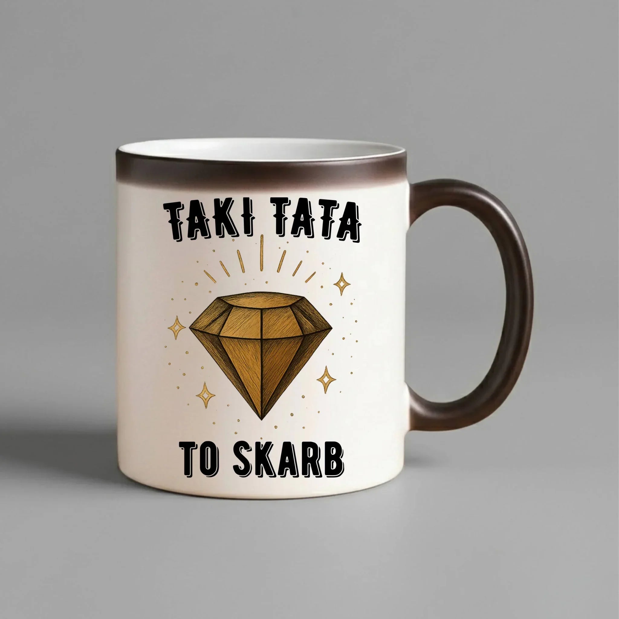 Kubek magiczny dla taty - Taki tata to skarb - personalizowany DT17 - StoryCups.pl