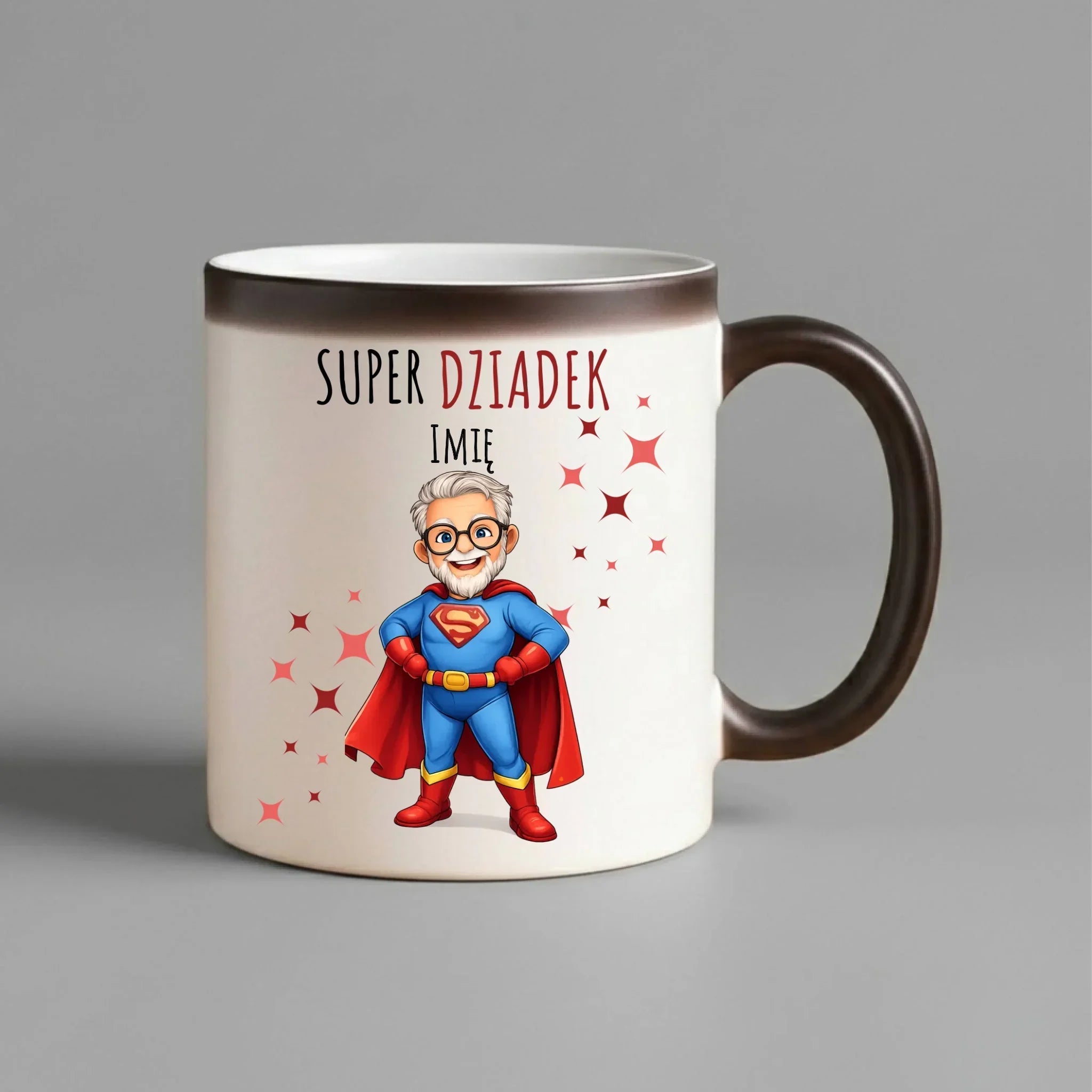 Kubek magiczny dla dziadka - Super Dziadek - personalizowany D02 - StoryCups.pl