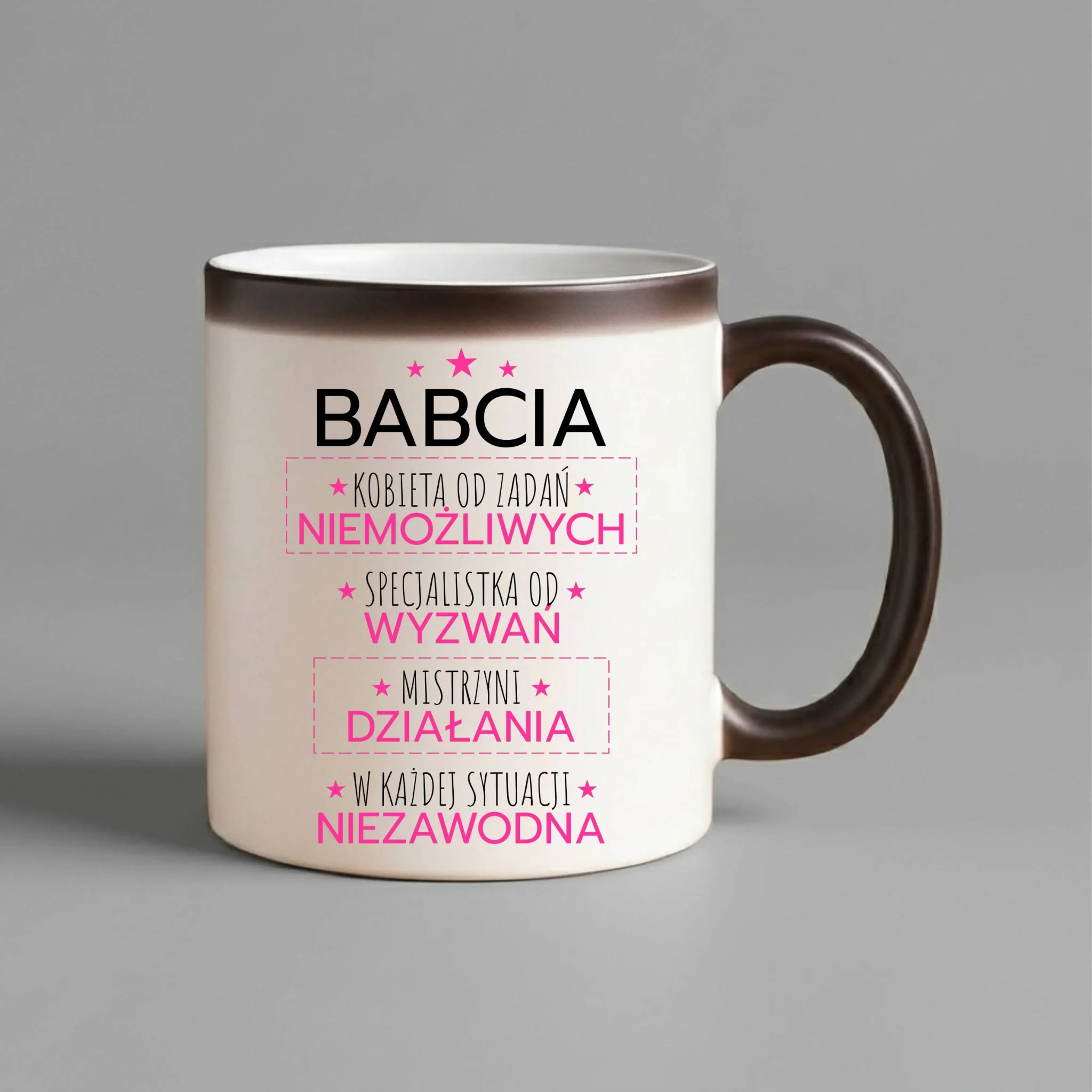 Kubek magiczny dla babci - Babcia kobieta od zadań niemożliwych B30