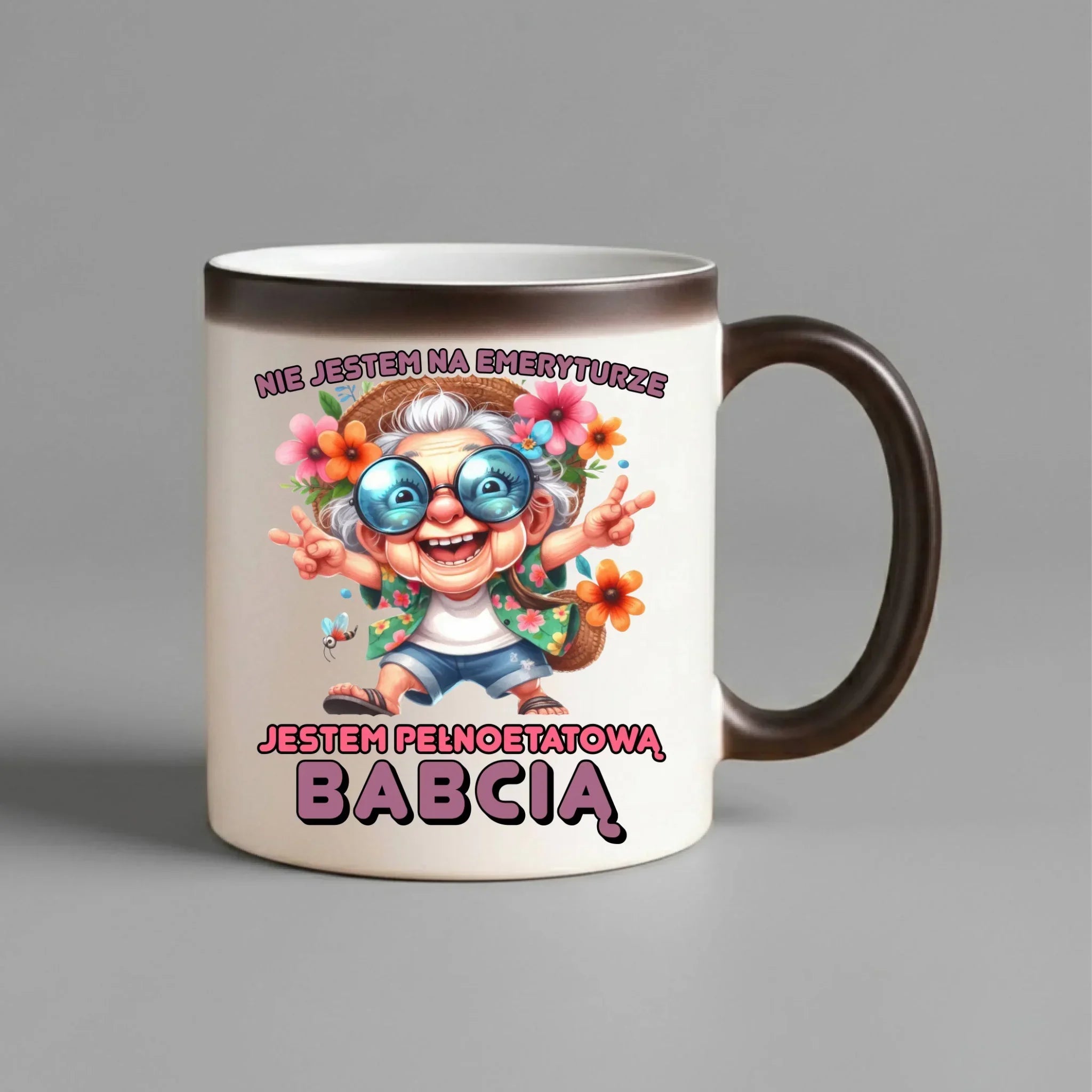 Kubek magiczny dla babci - Pełnoetatowa babcia B20 - StoryCups.pl