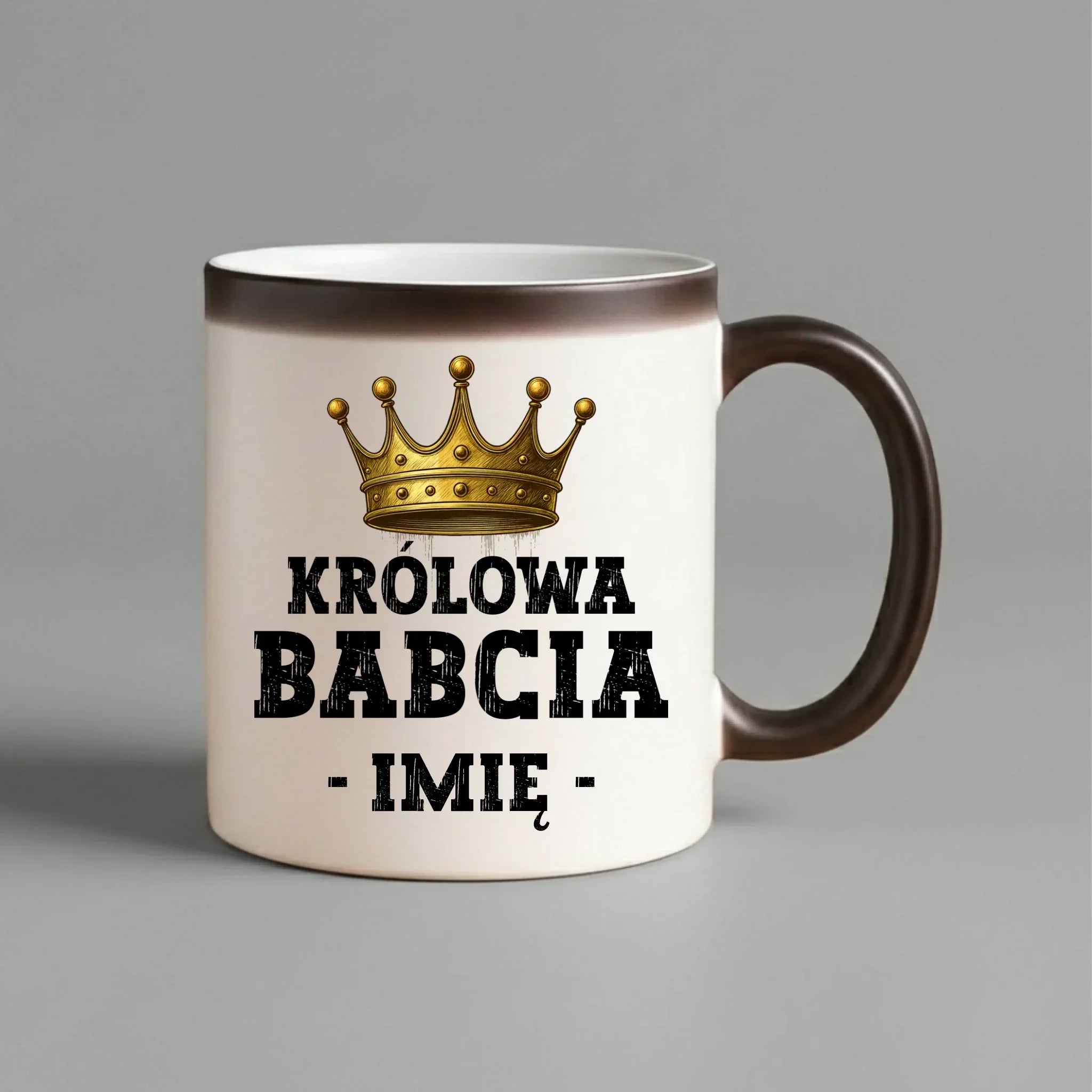 Kubek magiczny dla babci - Królowa Babcia - personalizowany B17 - StoryCups.pl