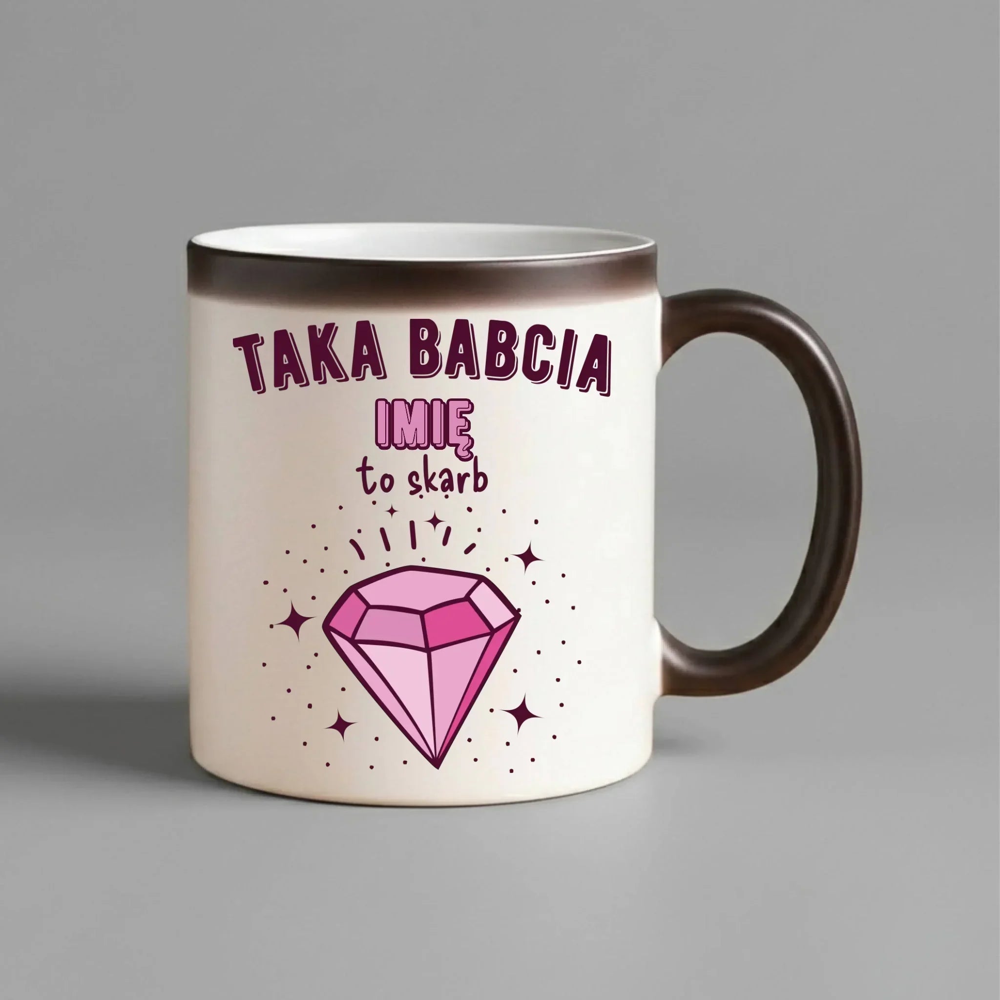 Kubek magiczny dla babci - Taka Babcia to skarb - personalizowany B06 - StoryCups.pl