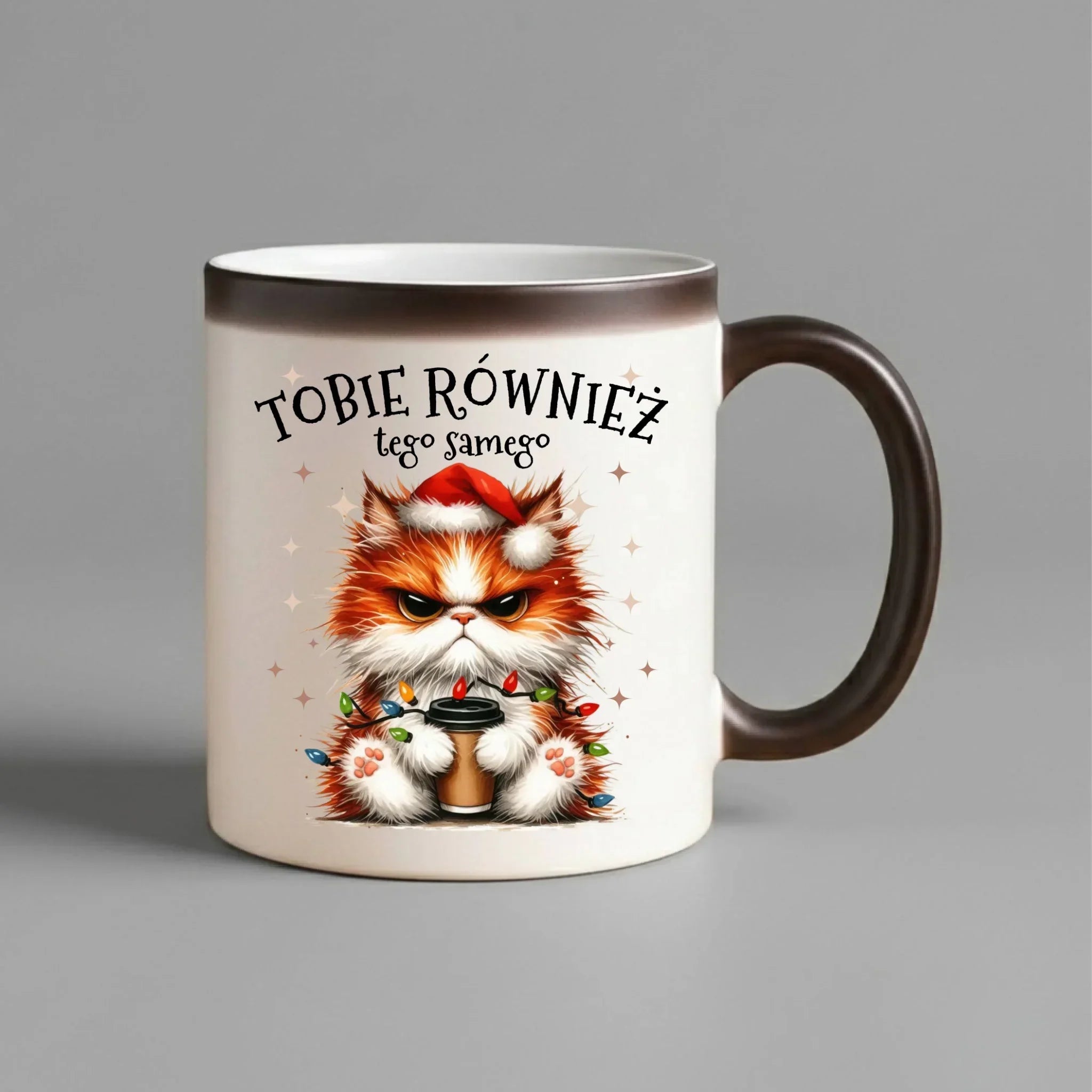 Kubek magiczny świąteczny - Grumpy Cat Tobie również tego samego BN32 - StoryCups.pl